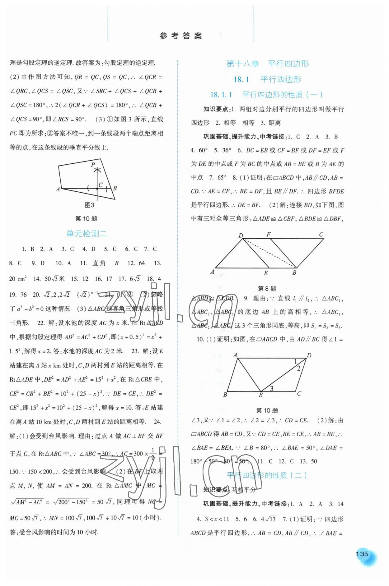 2023年同步训练河北人民出版社八年级数学下册人教版 第3页