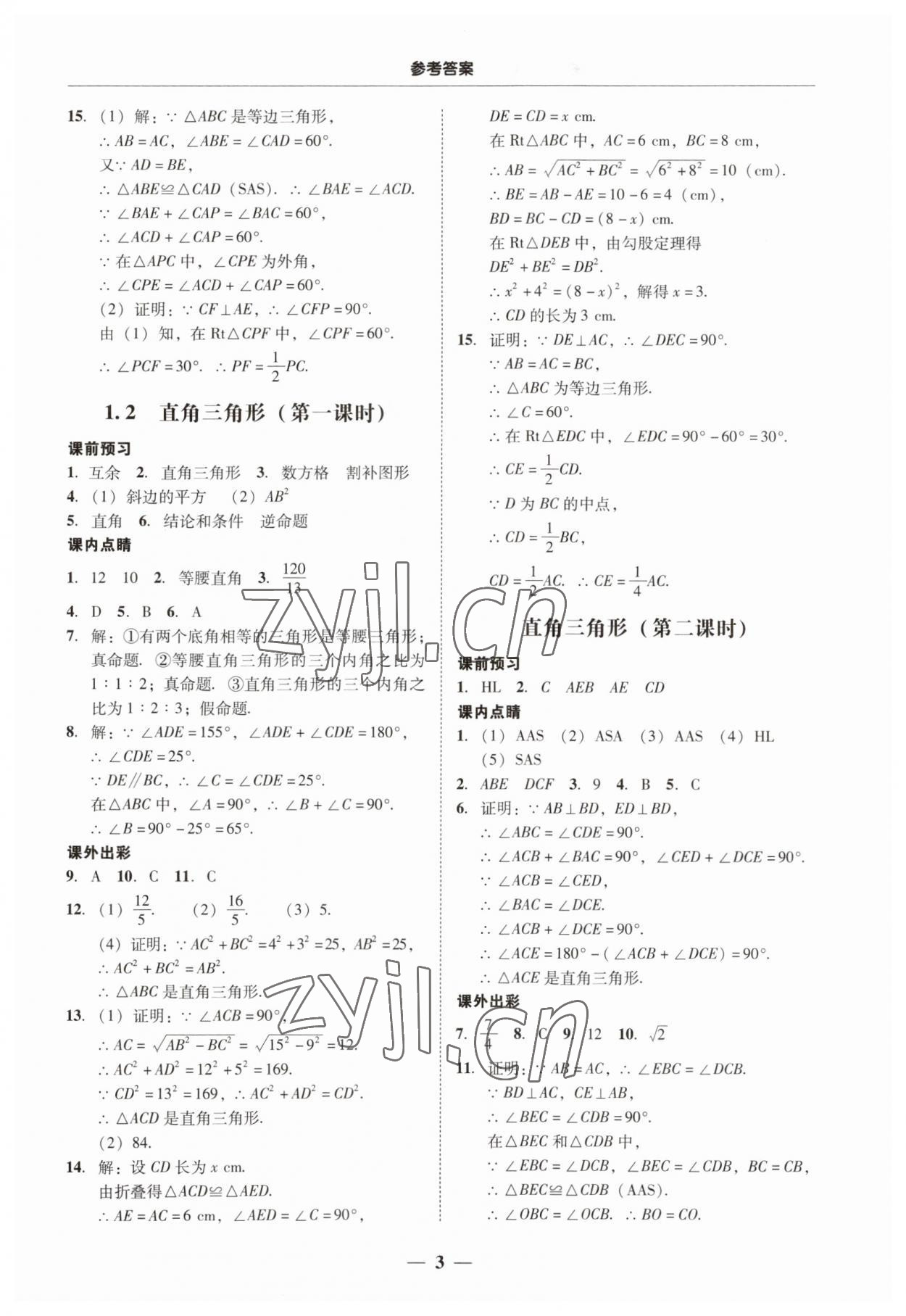 2023年南粤学典学考精练八年级数学下册北师大版 第3页