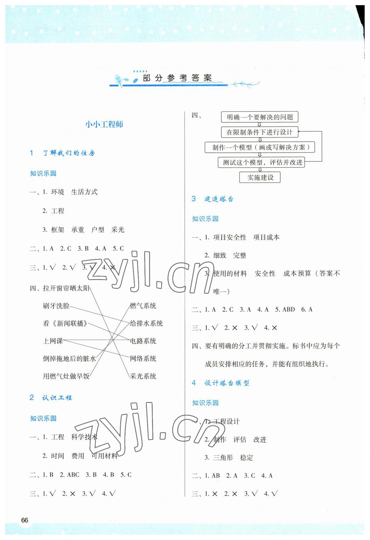 2023年新課程學習與評價六年級科學下冊教科版 參考答案第1頁