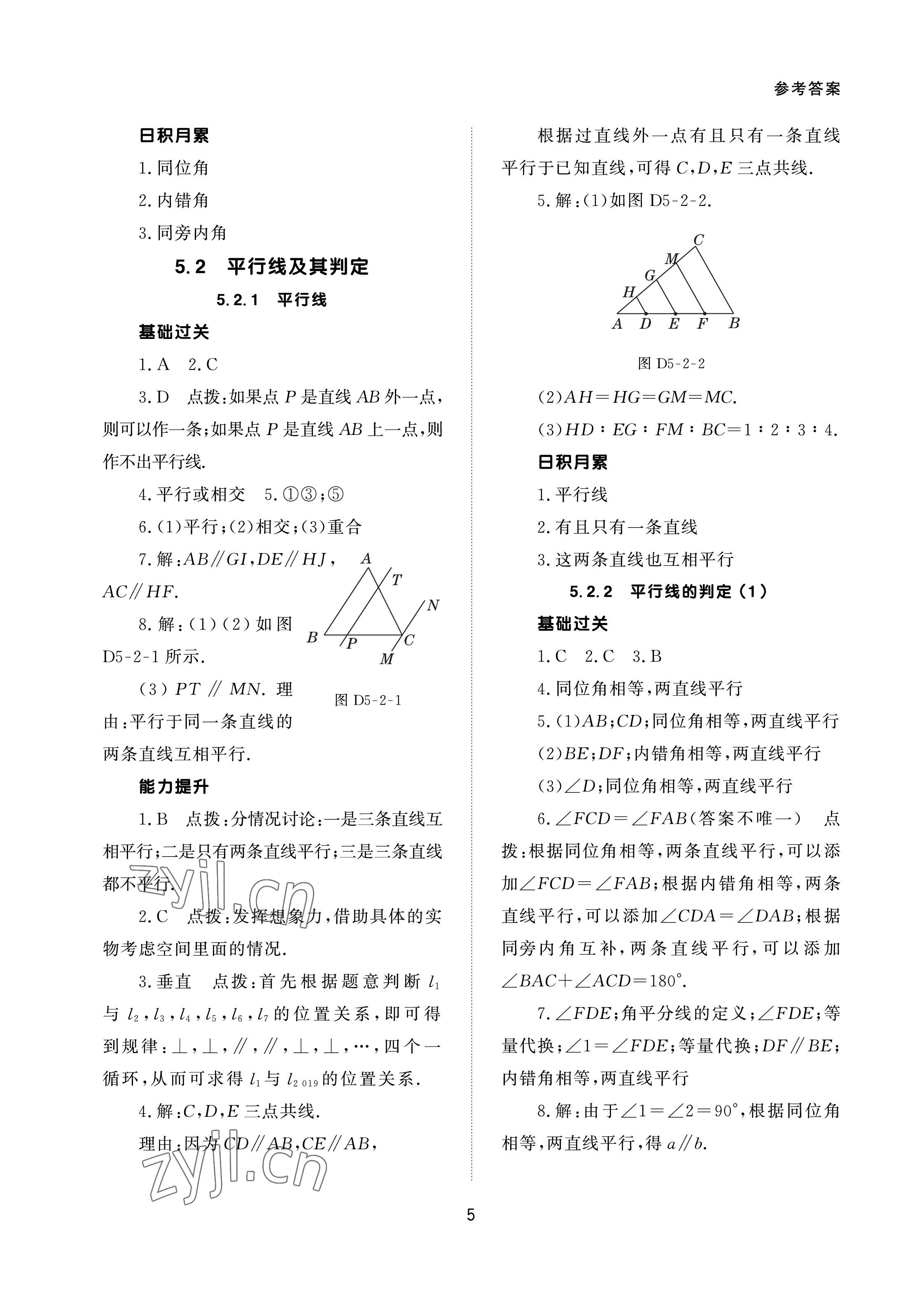 2023年配套綜合練習(xí)甘肅七年級數(shù)學(xué)下冊人教版 第5頁