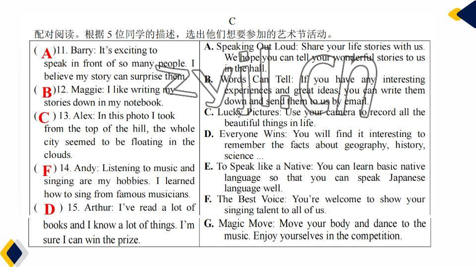 2023年基础知识同步训练10分钟七年级英语下册沪教版深圳专版 参考答案第51页