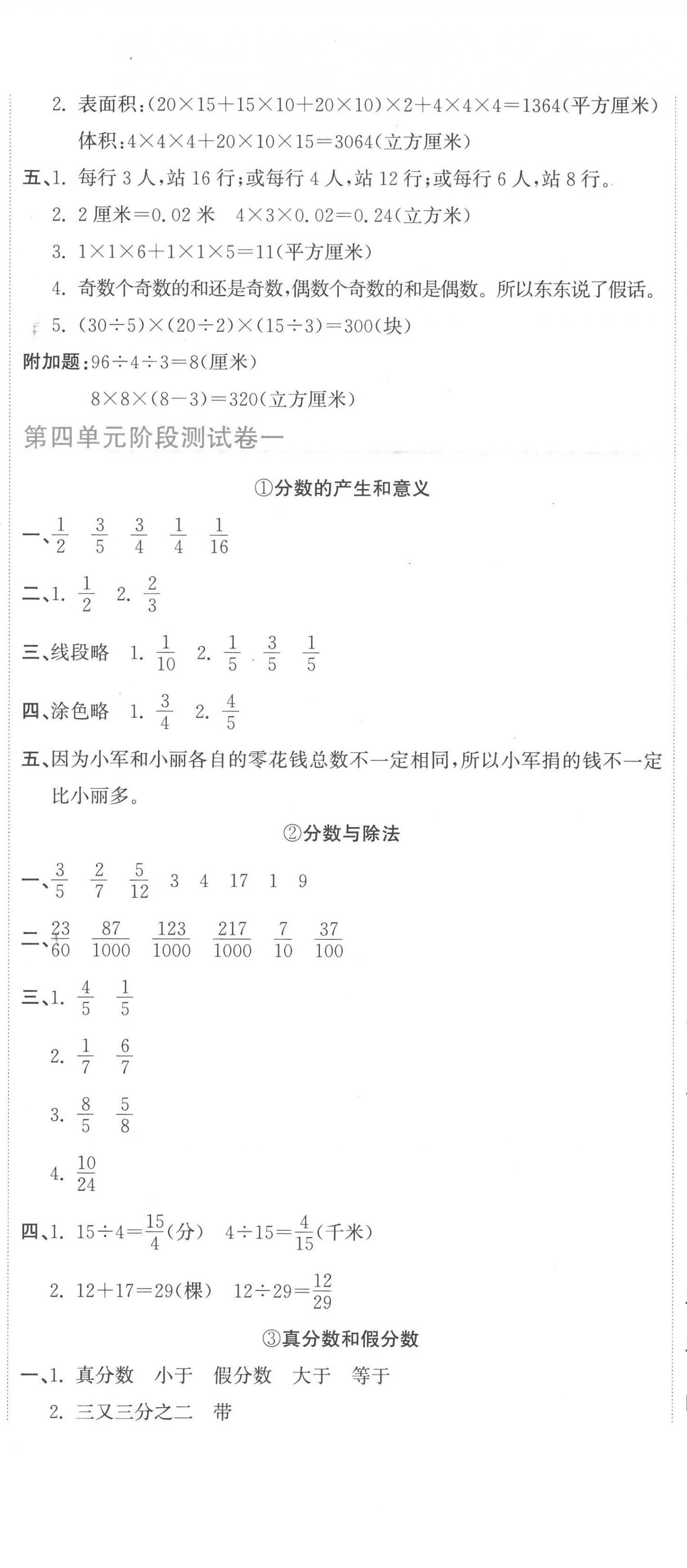 2023年新目标检测同步单元测试卷五年级数学下册人教版 第8页