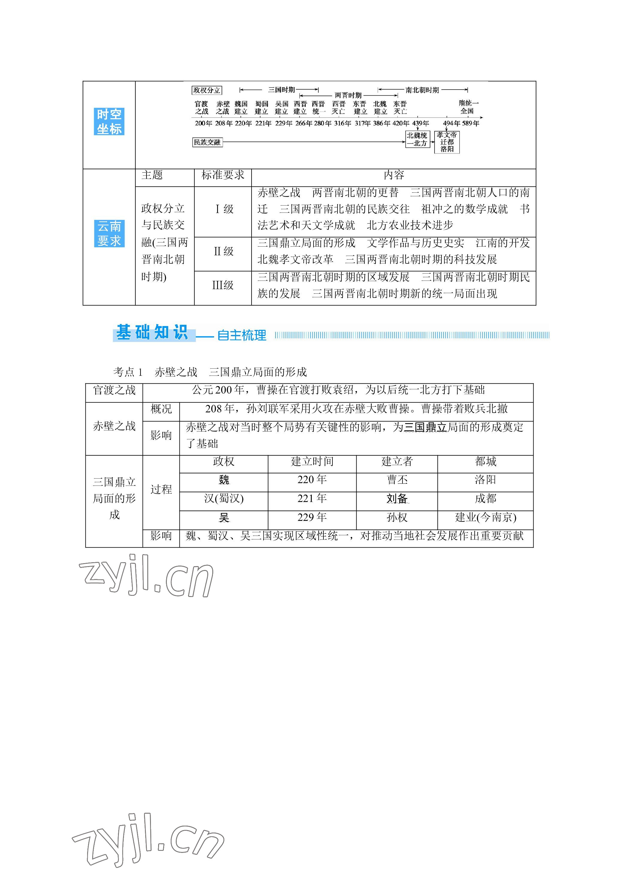 2023年晨光全优同步指导训练与检测历史 参考答案第27页