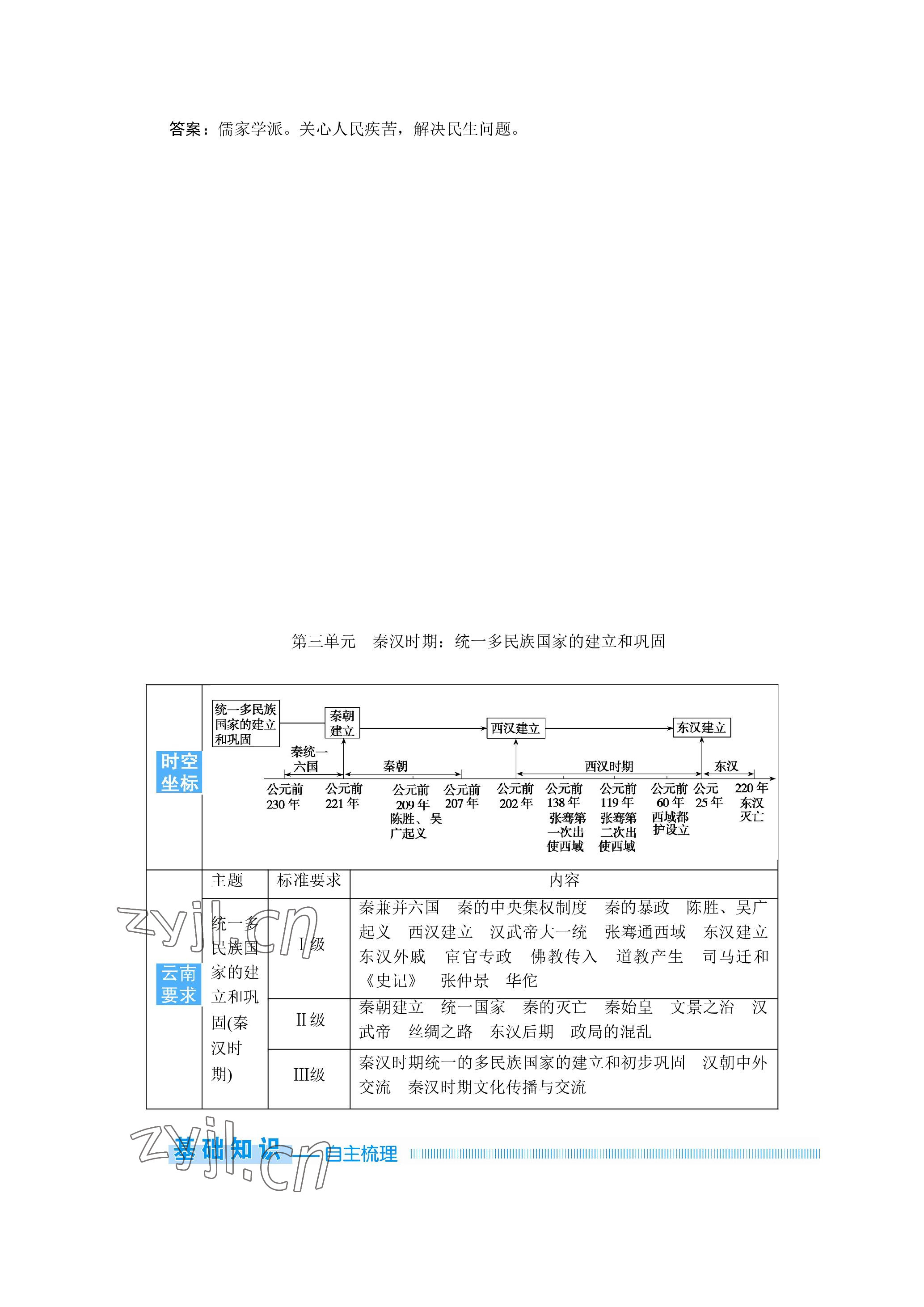 2023年晨光全优同步指导训练与检测历史 参考答案第16页