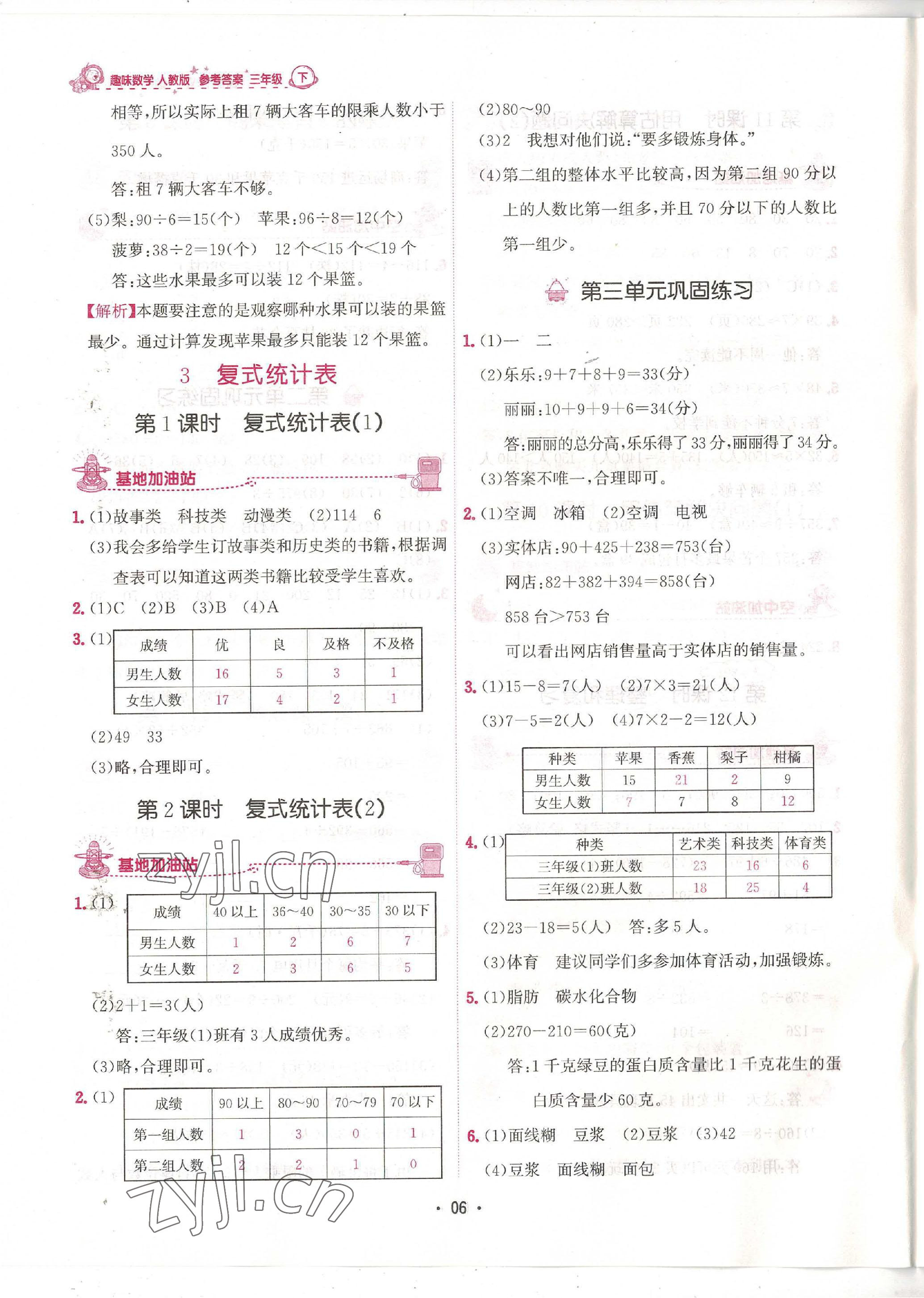 2023年趣味數(shù)學(xué)三年級(jí)下冊人教版 參考答案第6頁