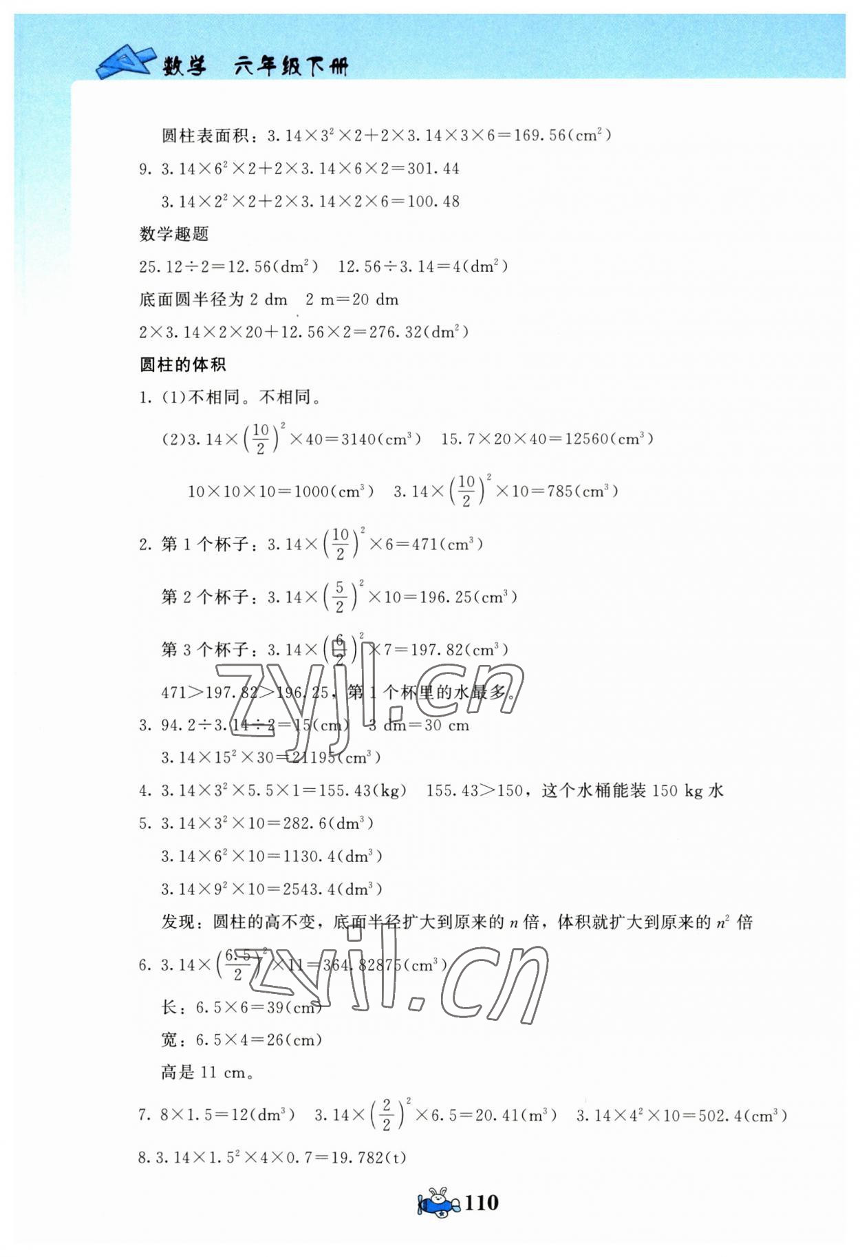 2023年伴你成長北京師范大學(xué)出版社六年級數(shù)學(xué)下冊北師大版河南專版 第2頁