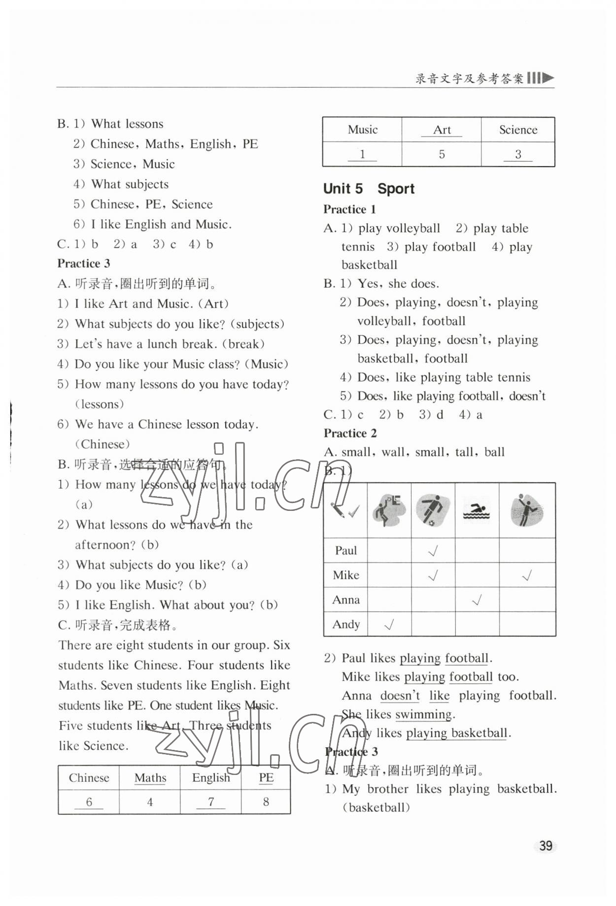 2023年牛津英語基礎(chǔ)訓(xùn)練四年級下冊滬教版 參考答案第3頁