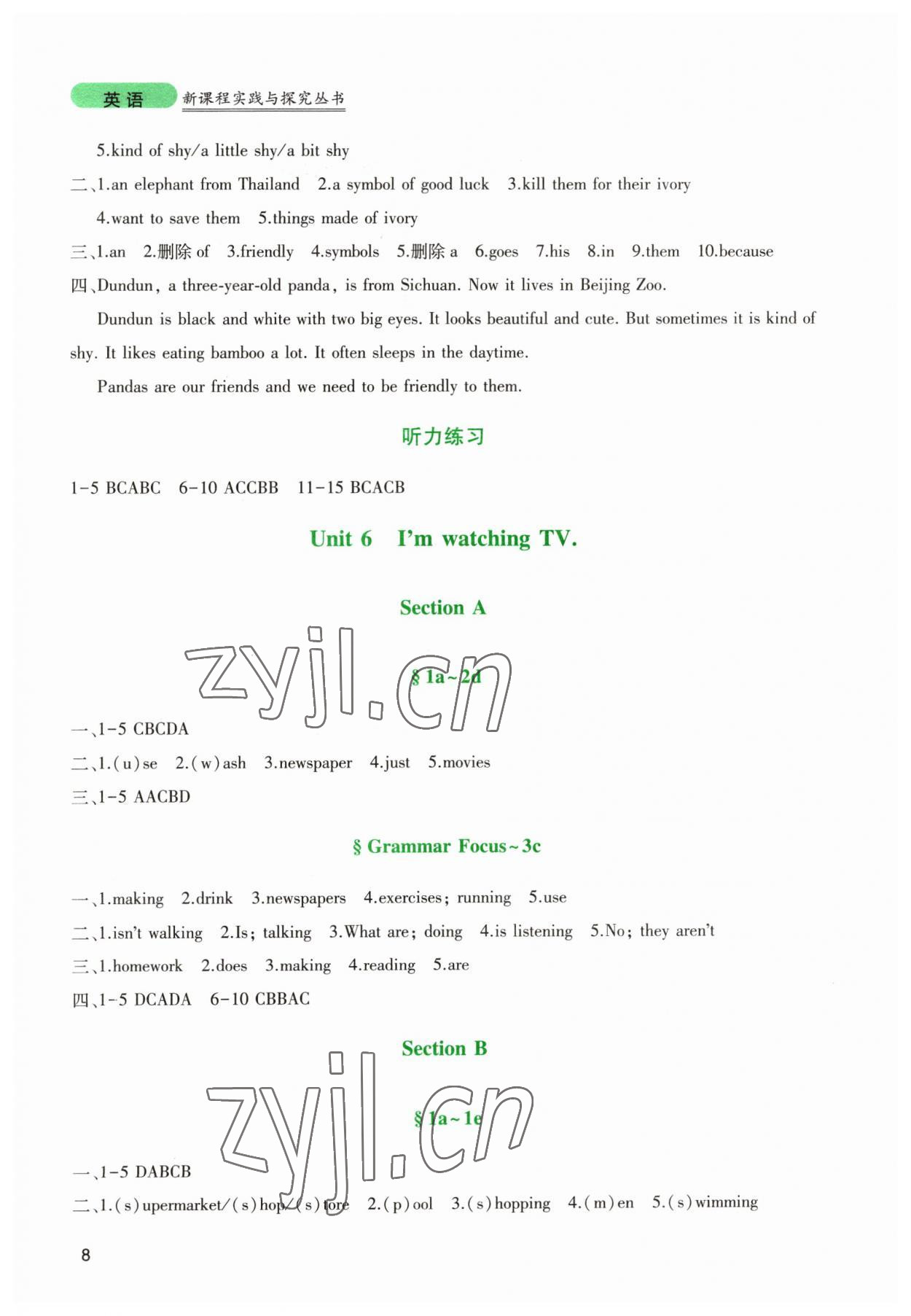 2023年新課程實(shí)踐與探究叢書七年級英語下冊人教版 第8頁