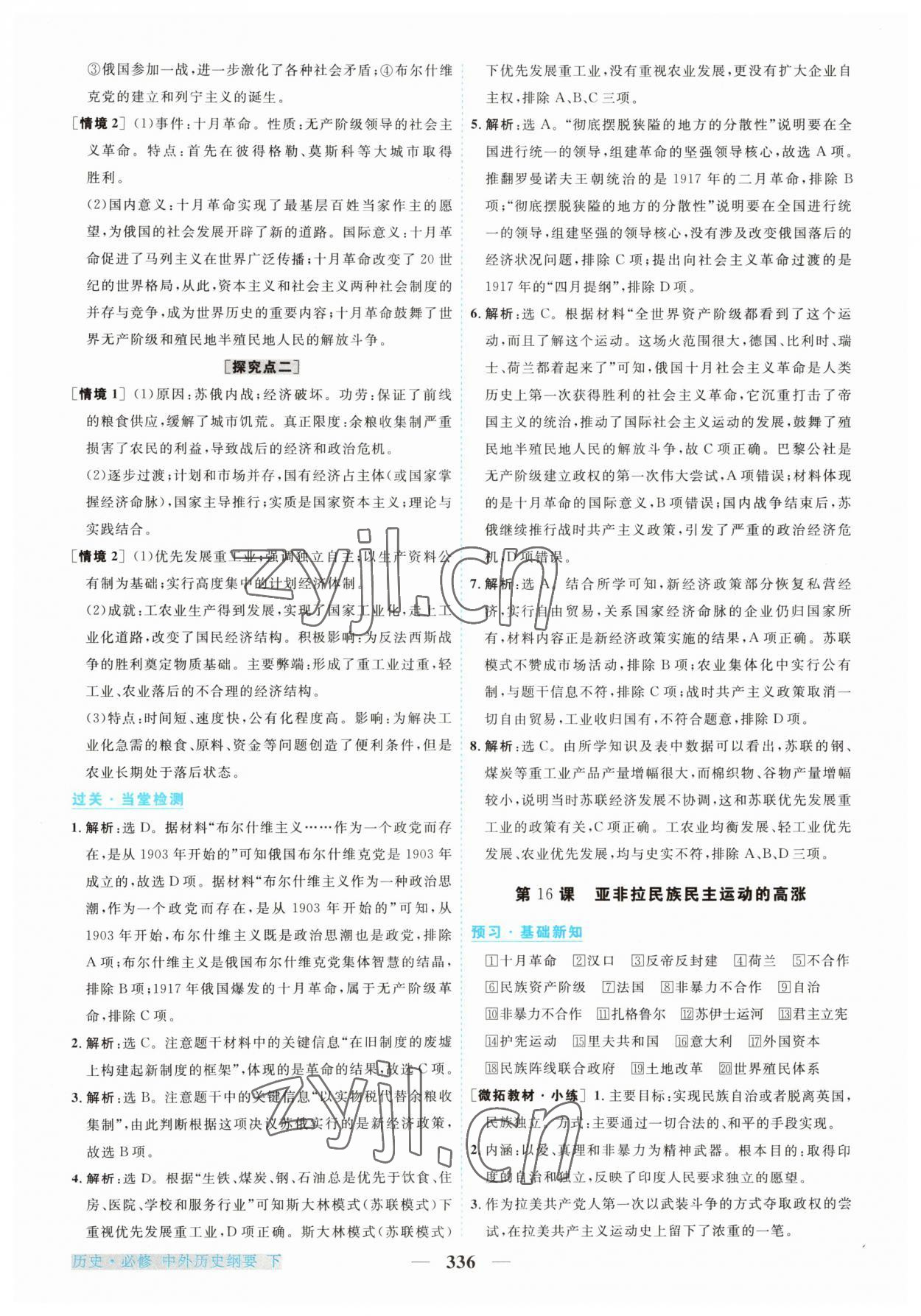 2023年高中新坐標(biāo)同步練習(xí)歷史下冊人教版 第20頁