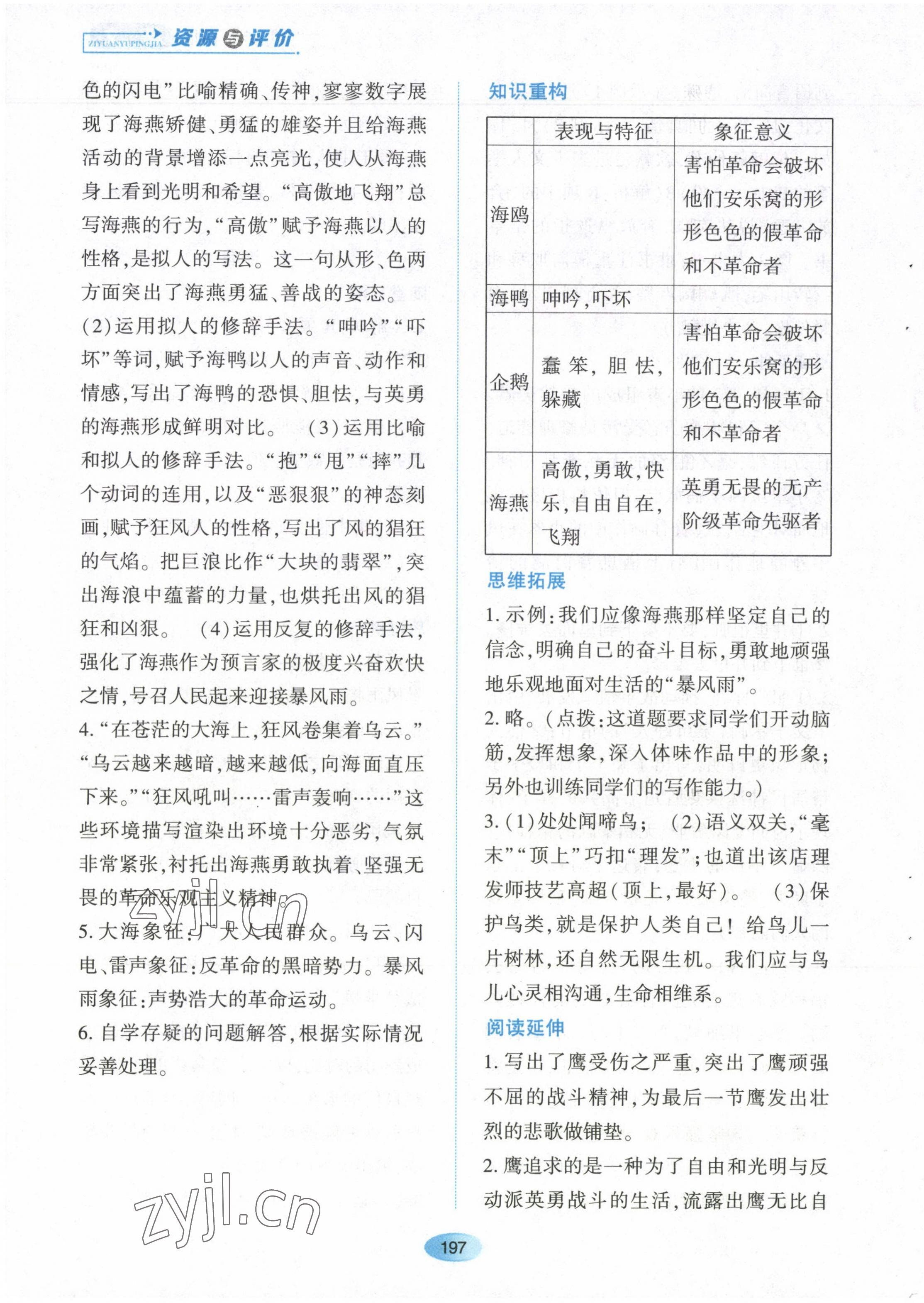 2023年资源与评价黑龙江教育出版社九年级语文下册人教版 第7页