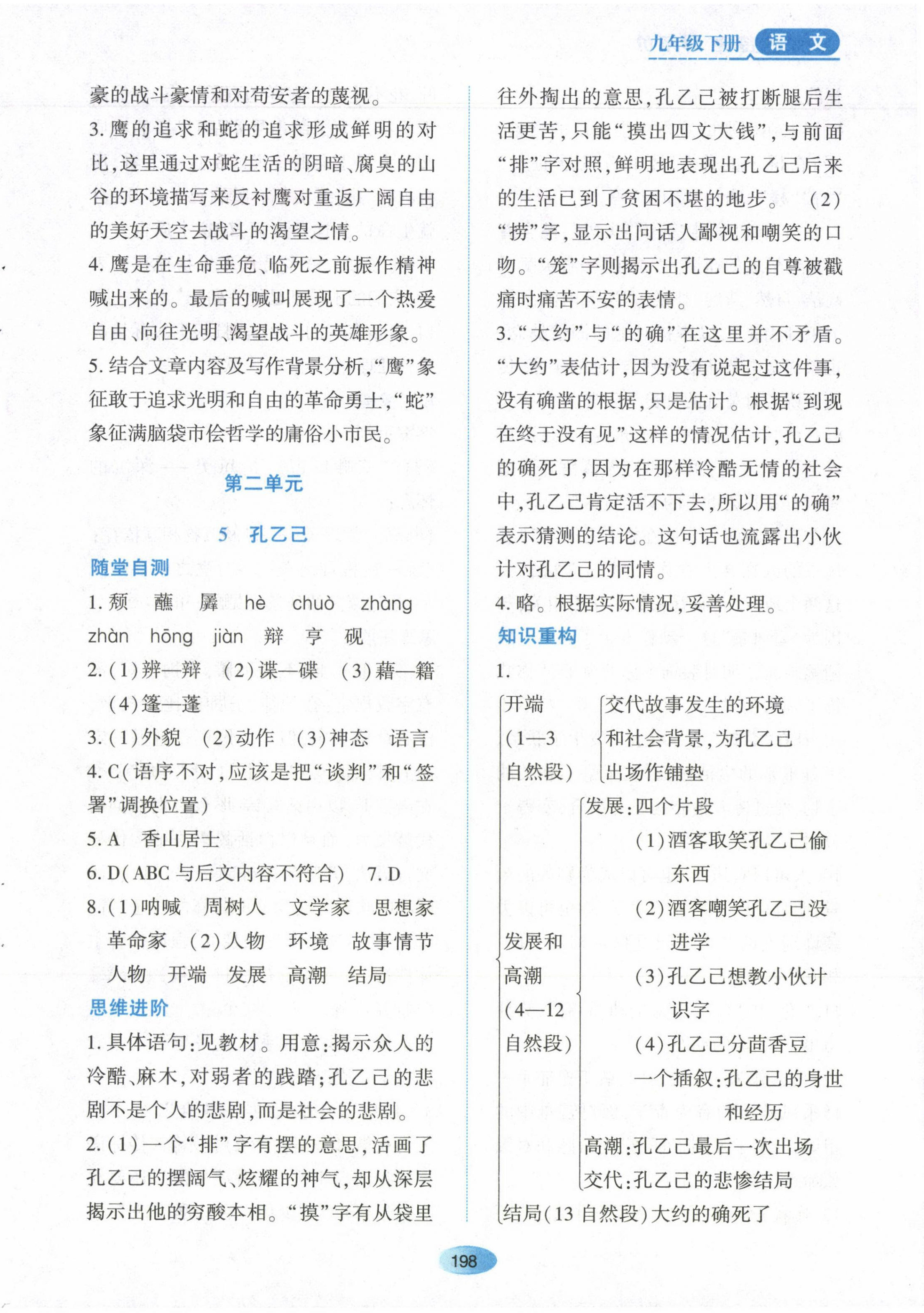 2023年资源与评价黑龙江教育出版社九年级语文下册人教版 第8页