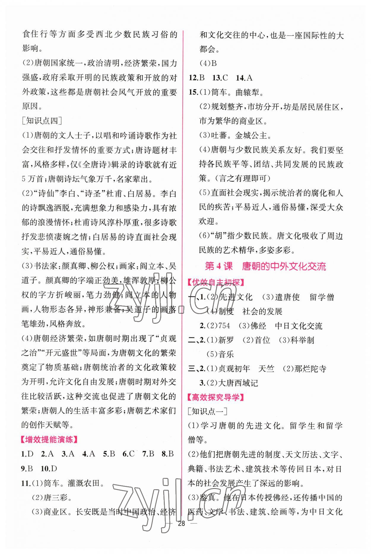 2023年同步導(dǎo)學(xué)案課時(shí)練七年級(jí)歷史下冊(cè)人教版 第4頁(yè)