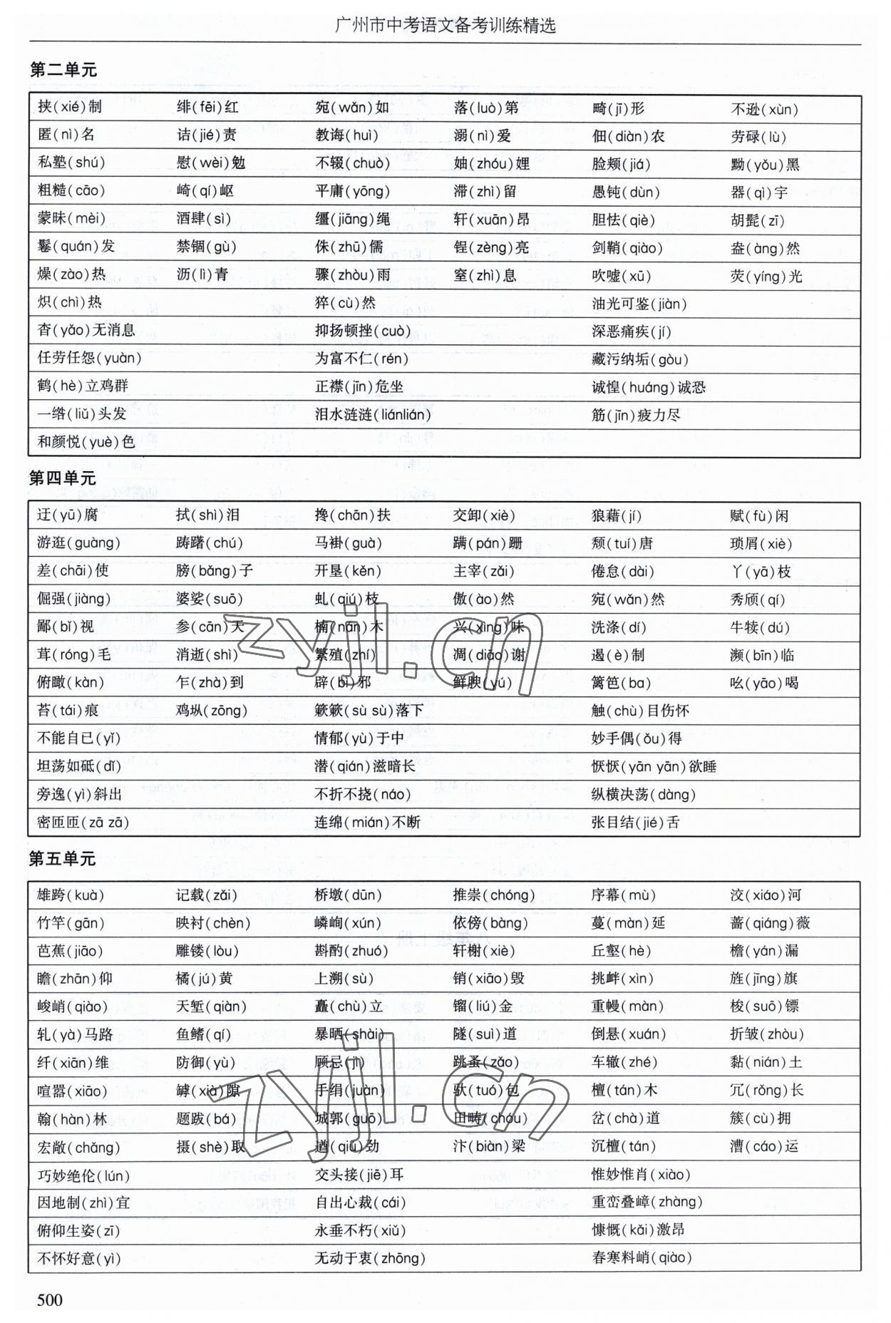 2023年广州市中考语文备考训练精选 第4页