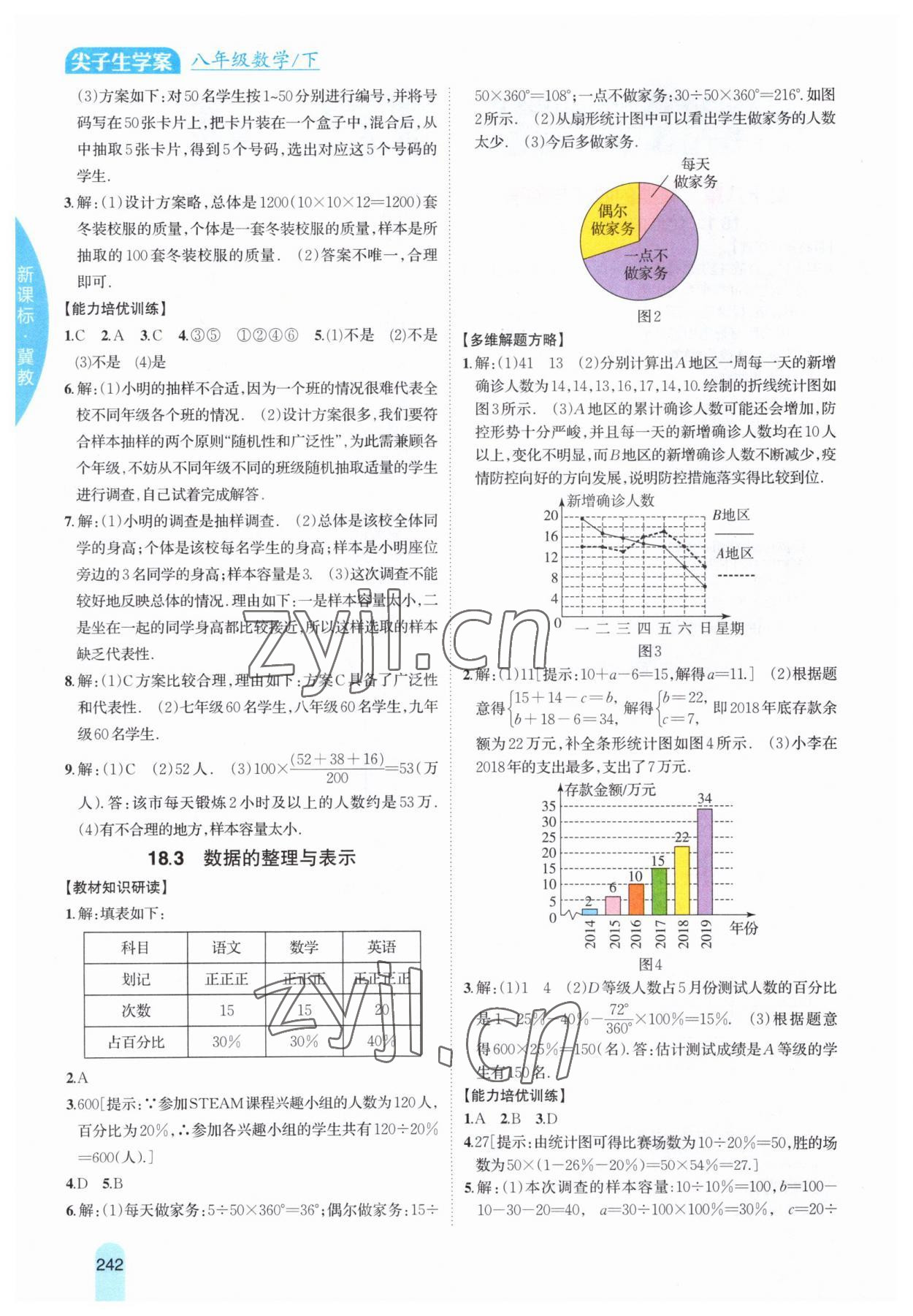 2023年尖子生学案八年级数学下册冀教版 参考答案第2页