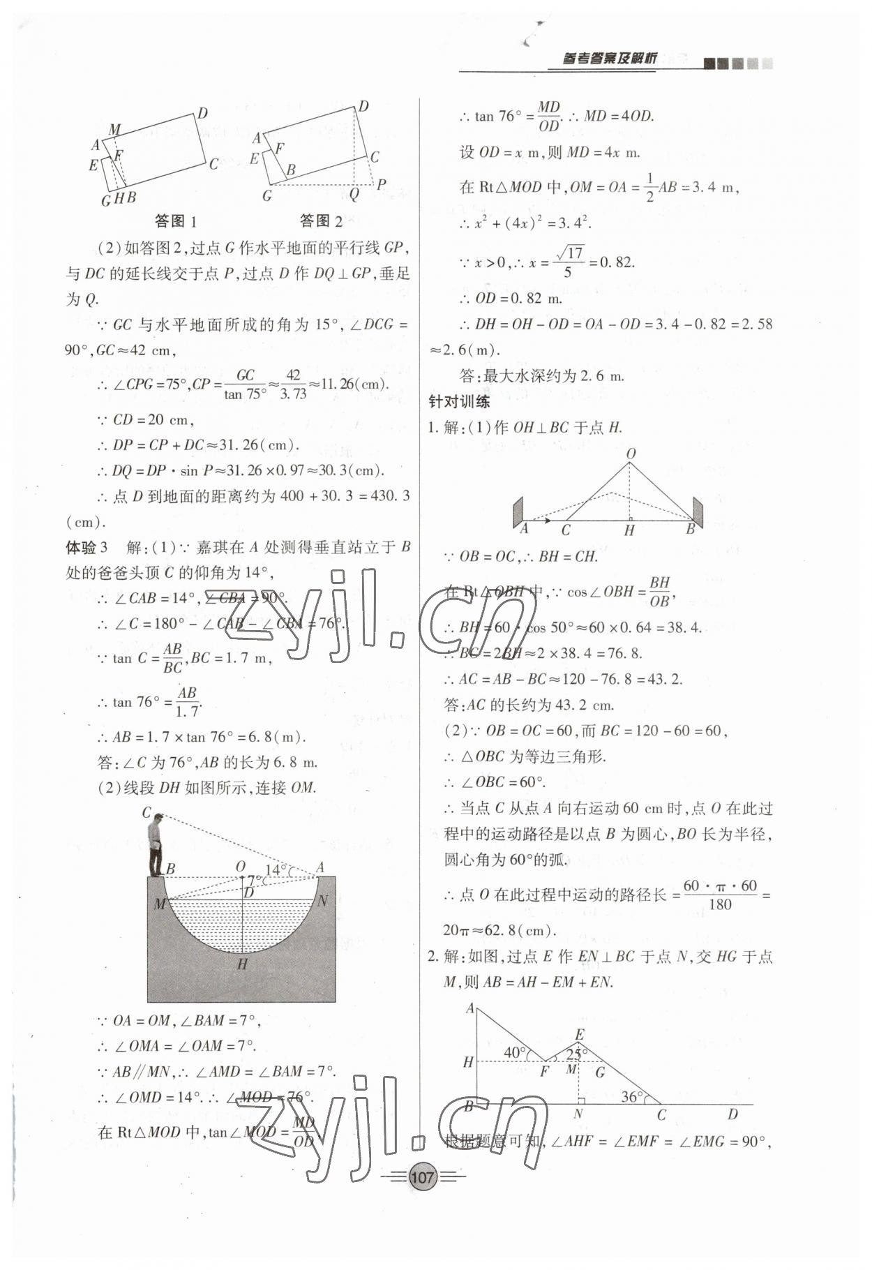 2023年专项新评价中考二轮数学江西专版 参考答案第4页