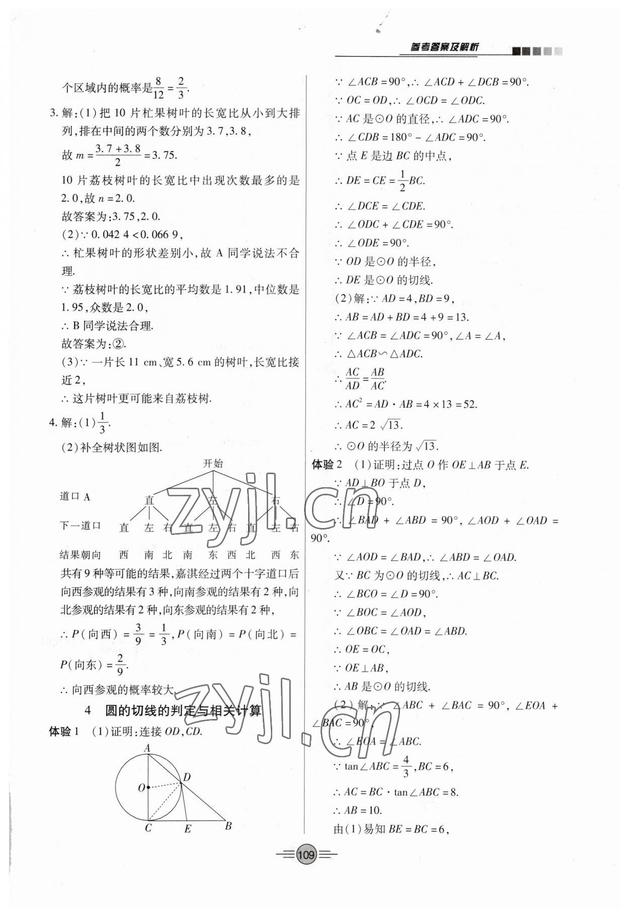 2023年专项新评价中考二轮数学江西专版 参考答案第6页