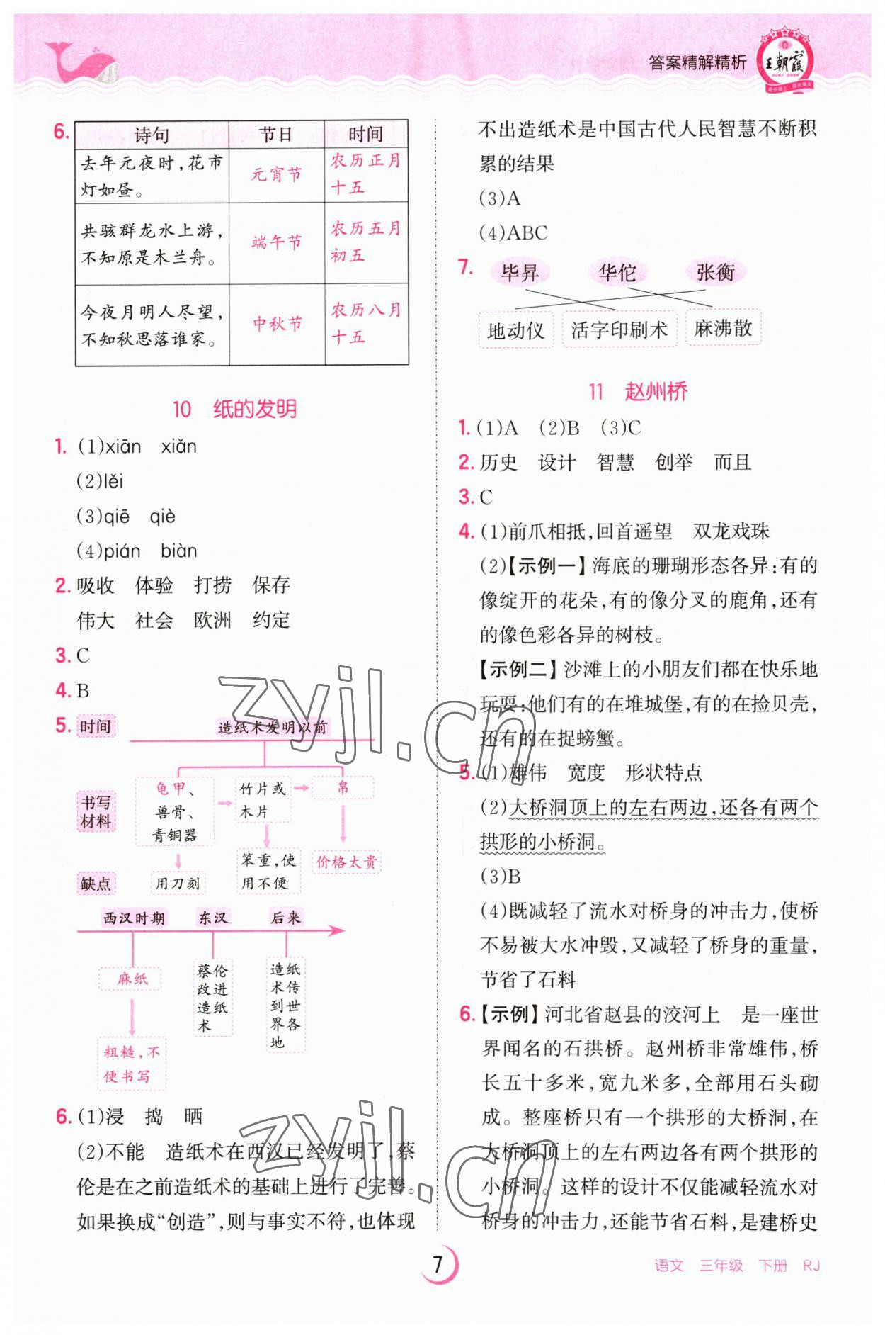 2023年王朝霞德才兼备作业创新设计三年级语文下册人教版 第7页