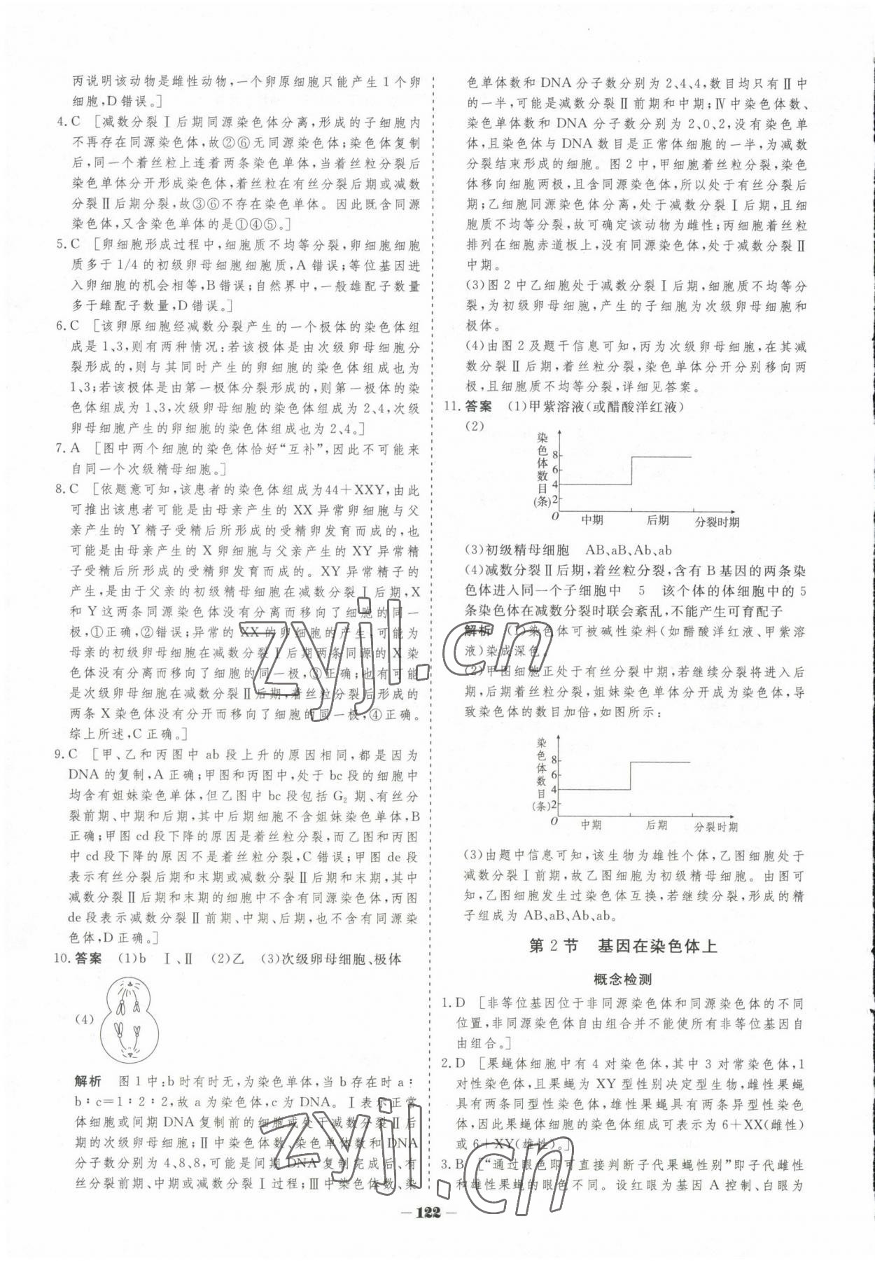 2023年高中新课程学习作业与测评高中生物必修2人教版 参考答案第13页