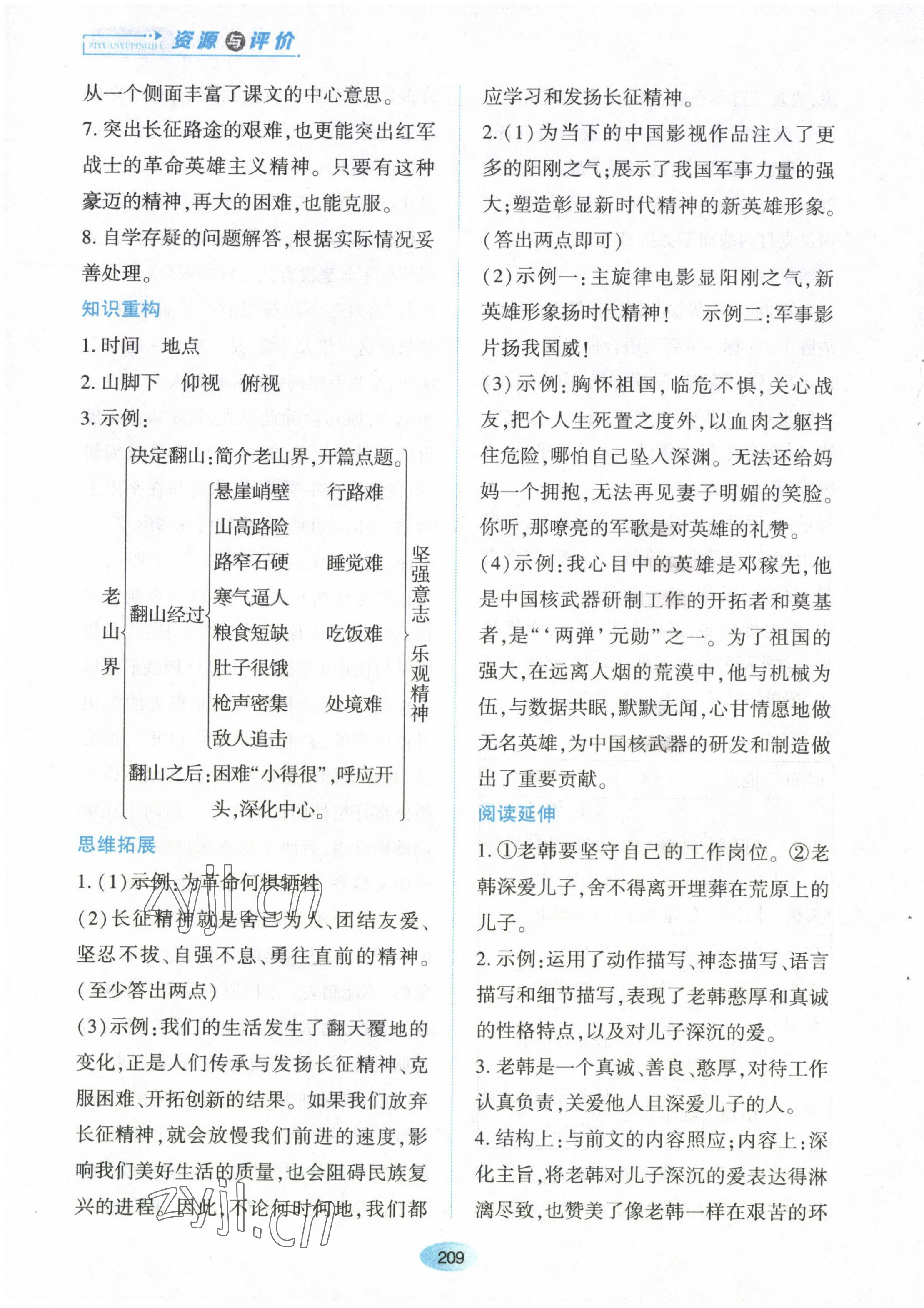 2023年资源与评价黑龙江教育出版社七年级语文下册人教版 第11页