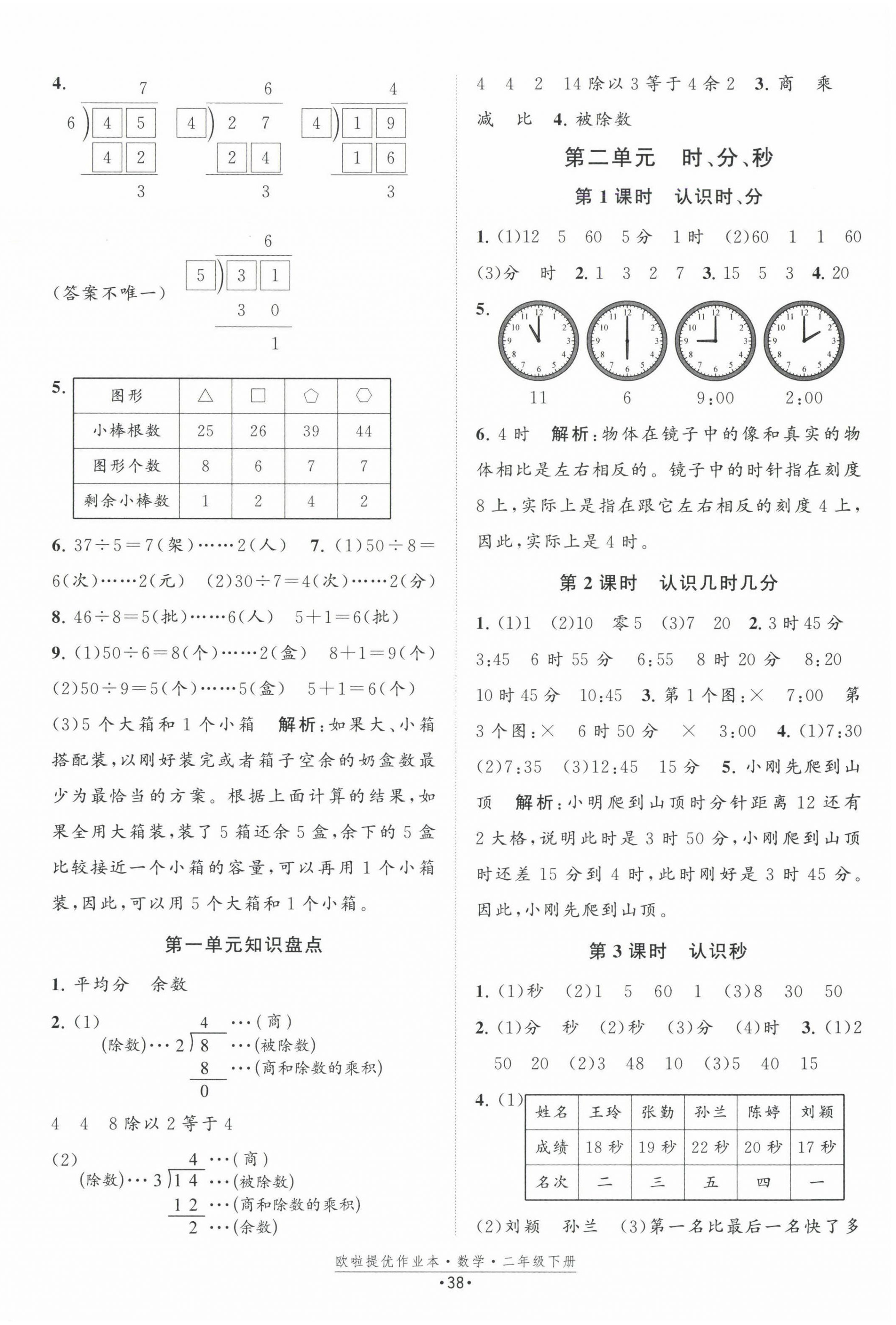 2023年欧啦提优作业本二年级数学下册苏教版 第2页