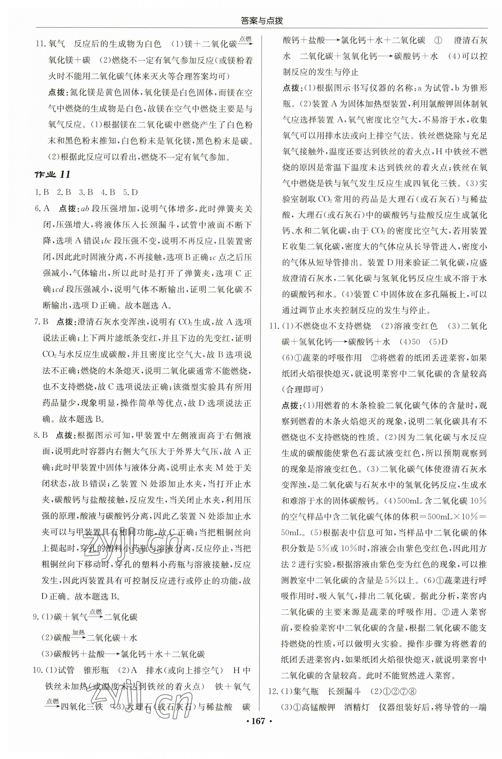 2023年启东中学作业本九年级化学上册沪教版 第9页