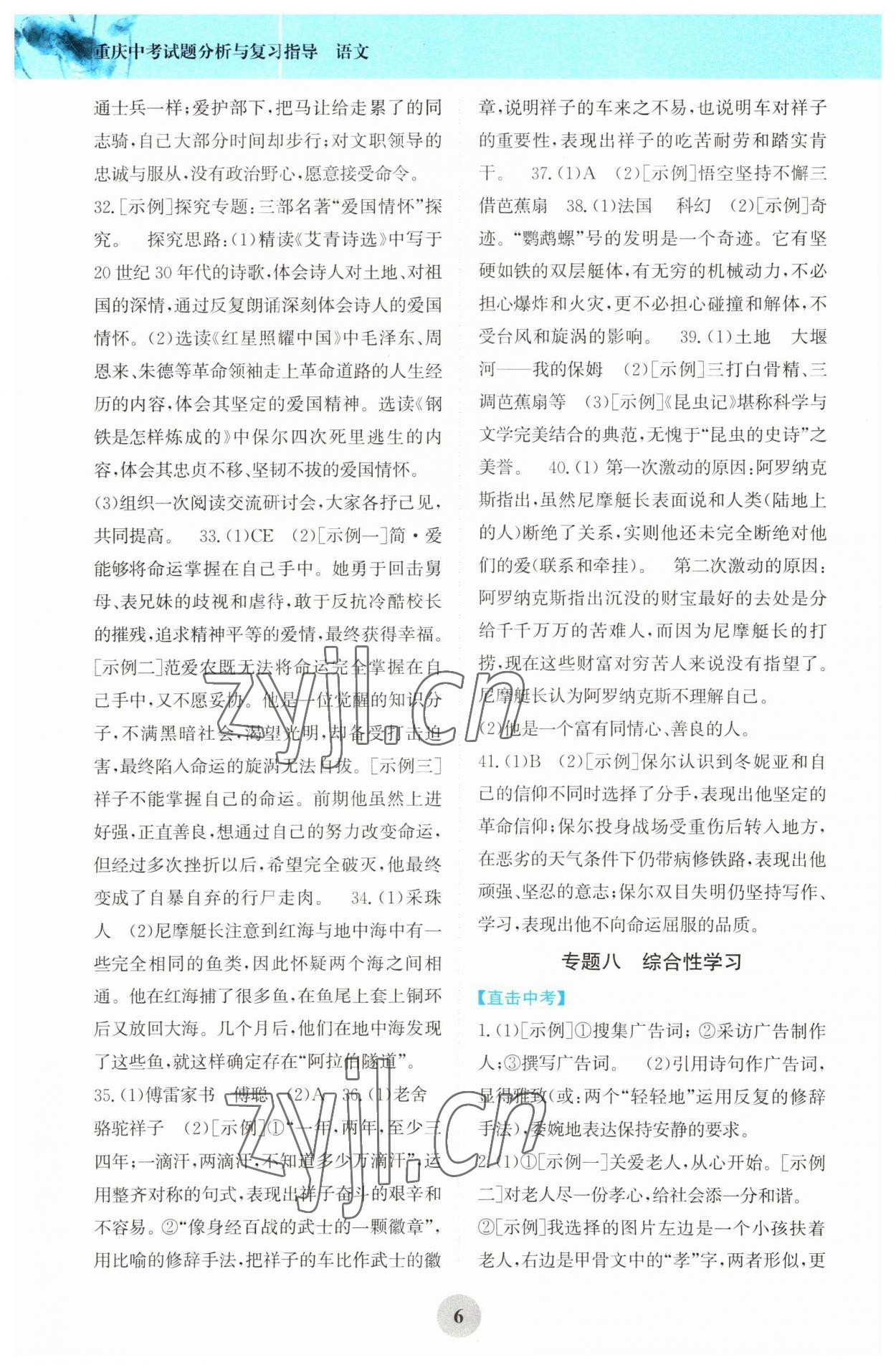 2023年重庆市中考试题分析与复习指导语文 第6页
