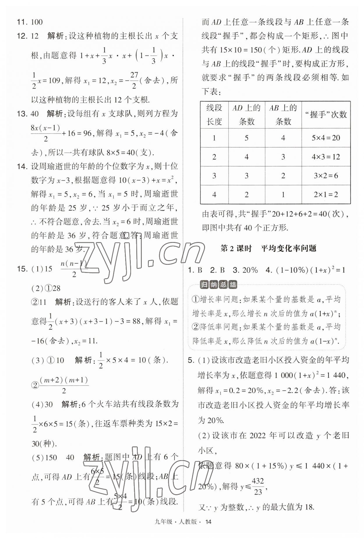 2023年学霸题中题九年级数学上册人教版 第14页