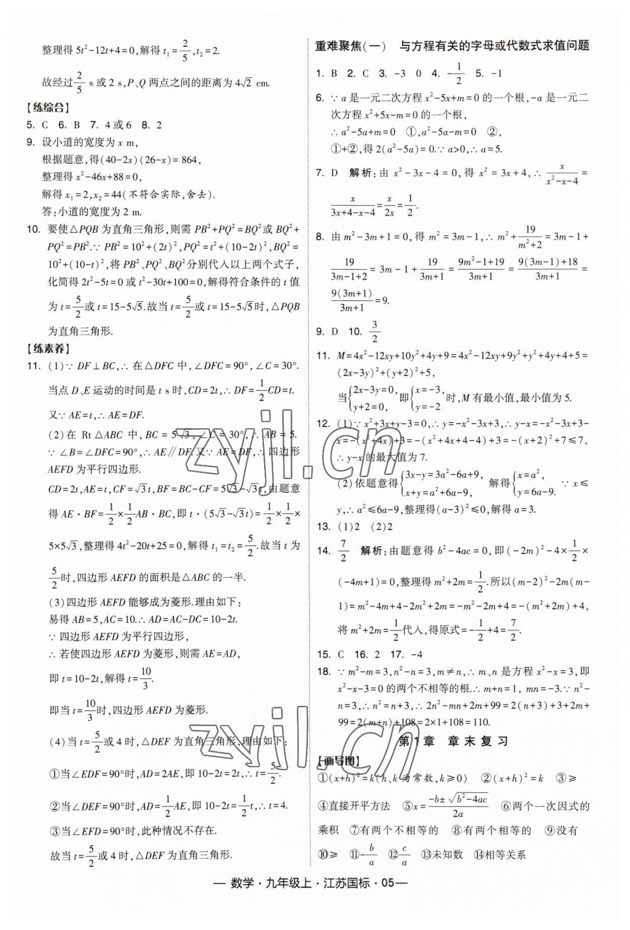 2023年经纶学典课时作业九年级数学上册江苏版 第5页