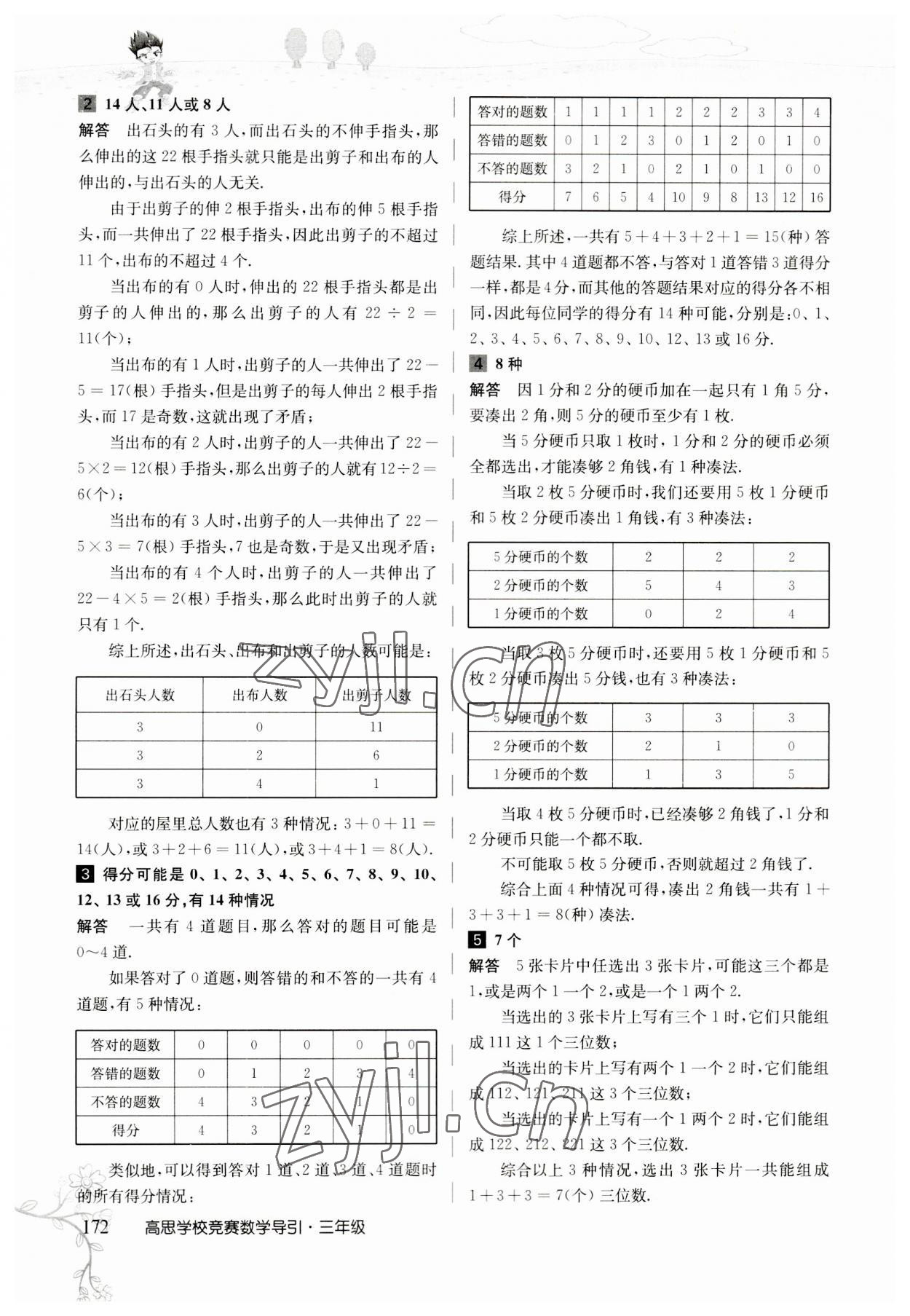 2023年高思学校竞赛数学导引三年级人教版 参考答案第12页