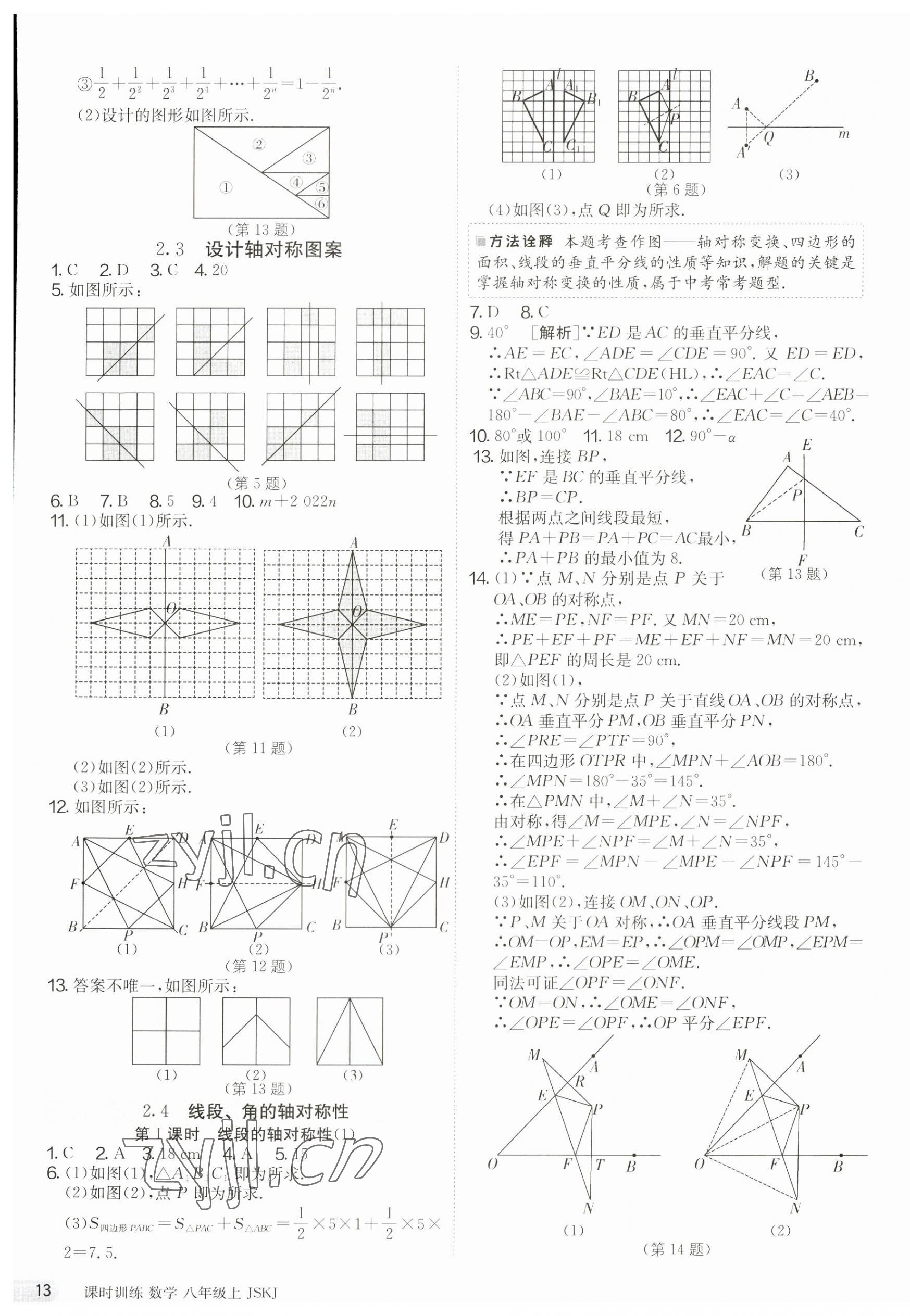 2023年课时训练江苏人民出版社八年级数学上册苏科版 第13页