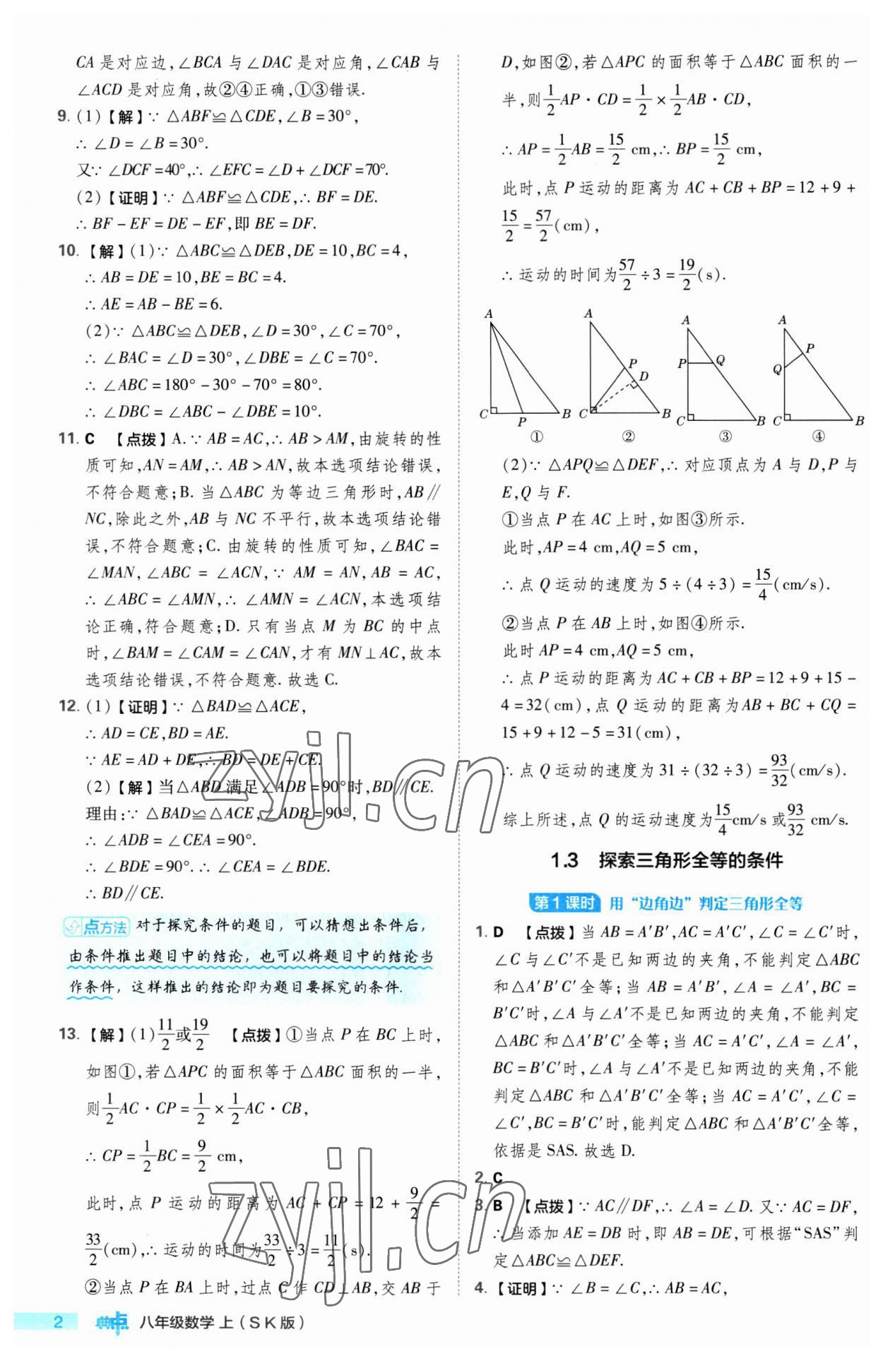 2023年綜合應(yīng)用創(chuàng)新題典中點(diǎn)八年級數(shù)學(xué)上冊蘇科版 第2頁