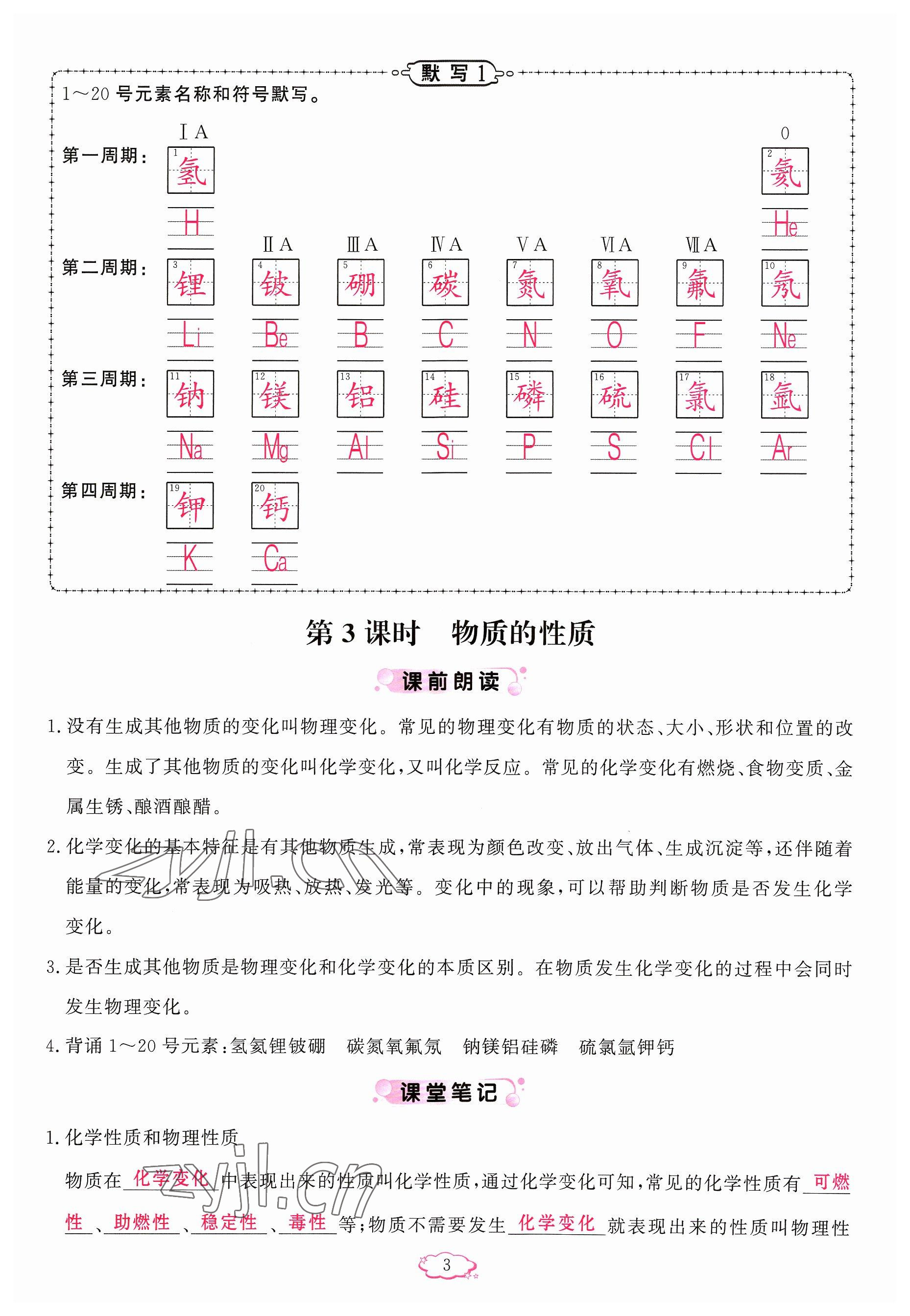 2023年啟航新課堂九年級(jí)化學(xué)上冊(cè)人教版 參考答案第6頁(yè)