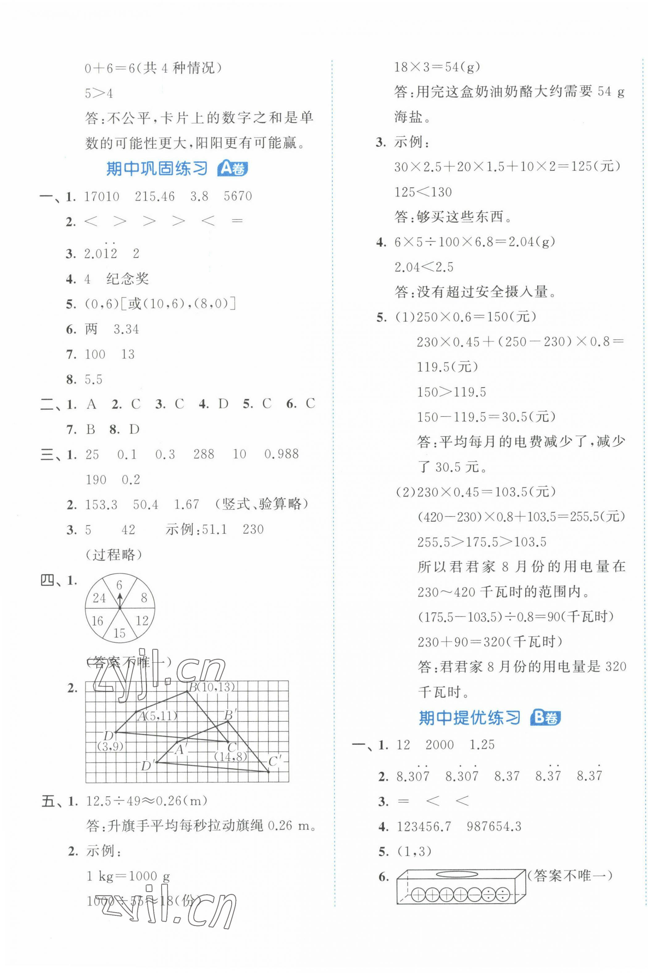 2023年53全優(yōu)卷五年級(jí)數(shù)學(xué)上冊(cè)人教版 第5頁(yè)