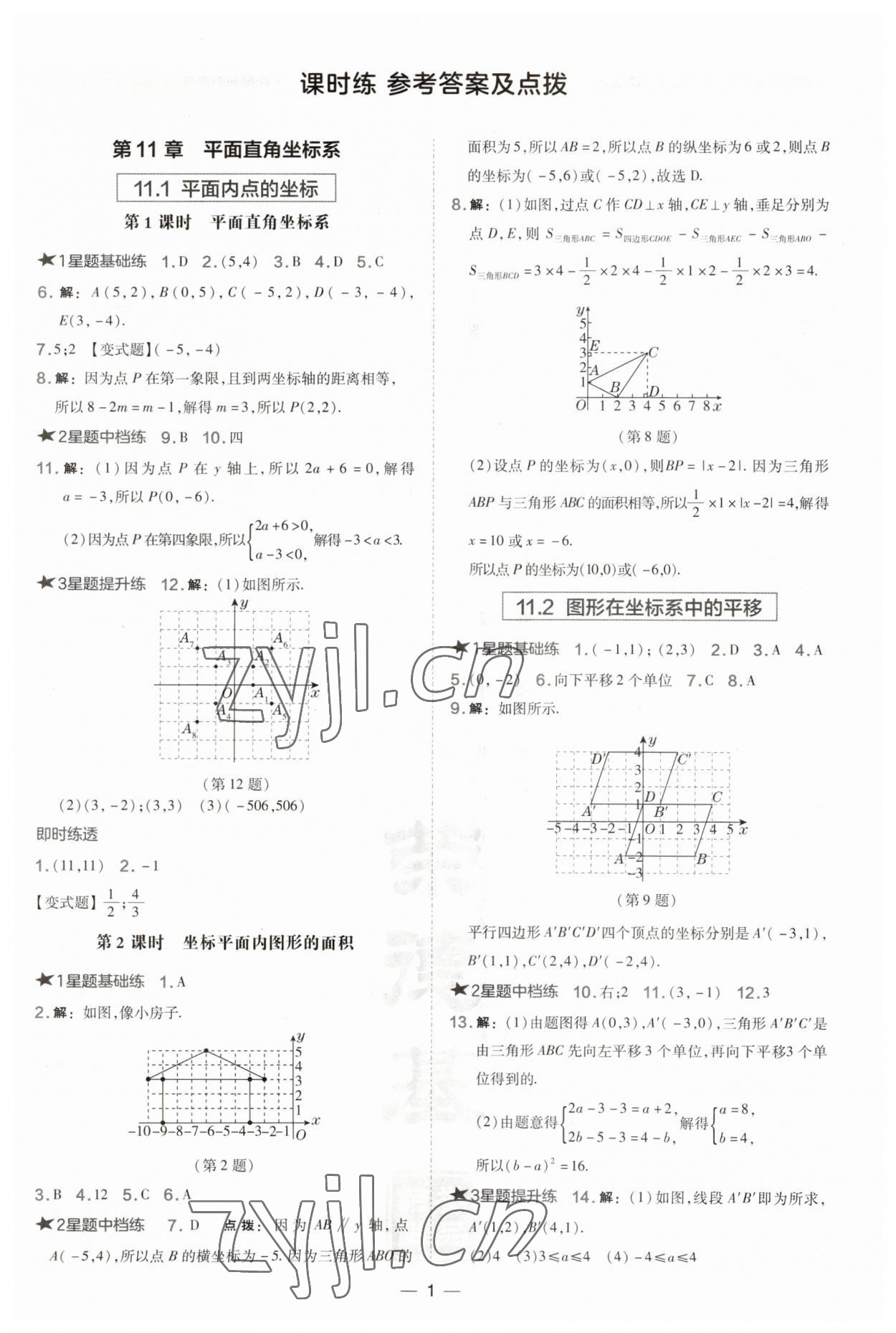 2023年点拨训练八年级数学上册沪科版安徽专版 第1页