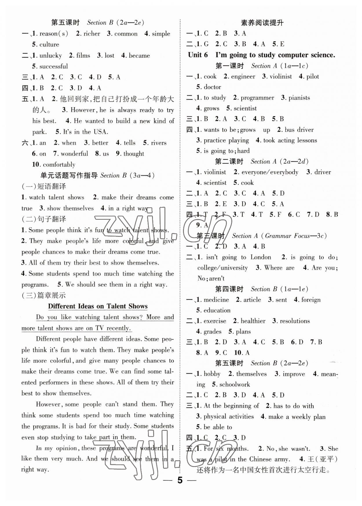 2023年精英新課堂八年級(jí)英語(yǔ)上冊(cè)人教版 第5頁(yè)