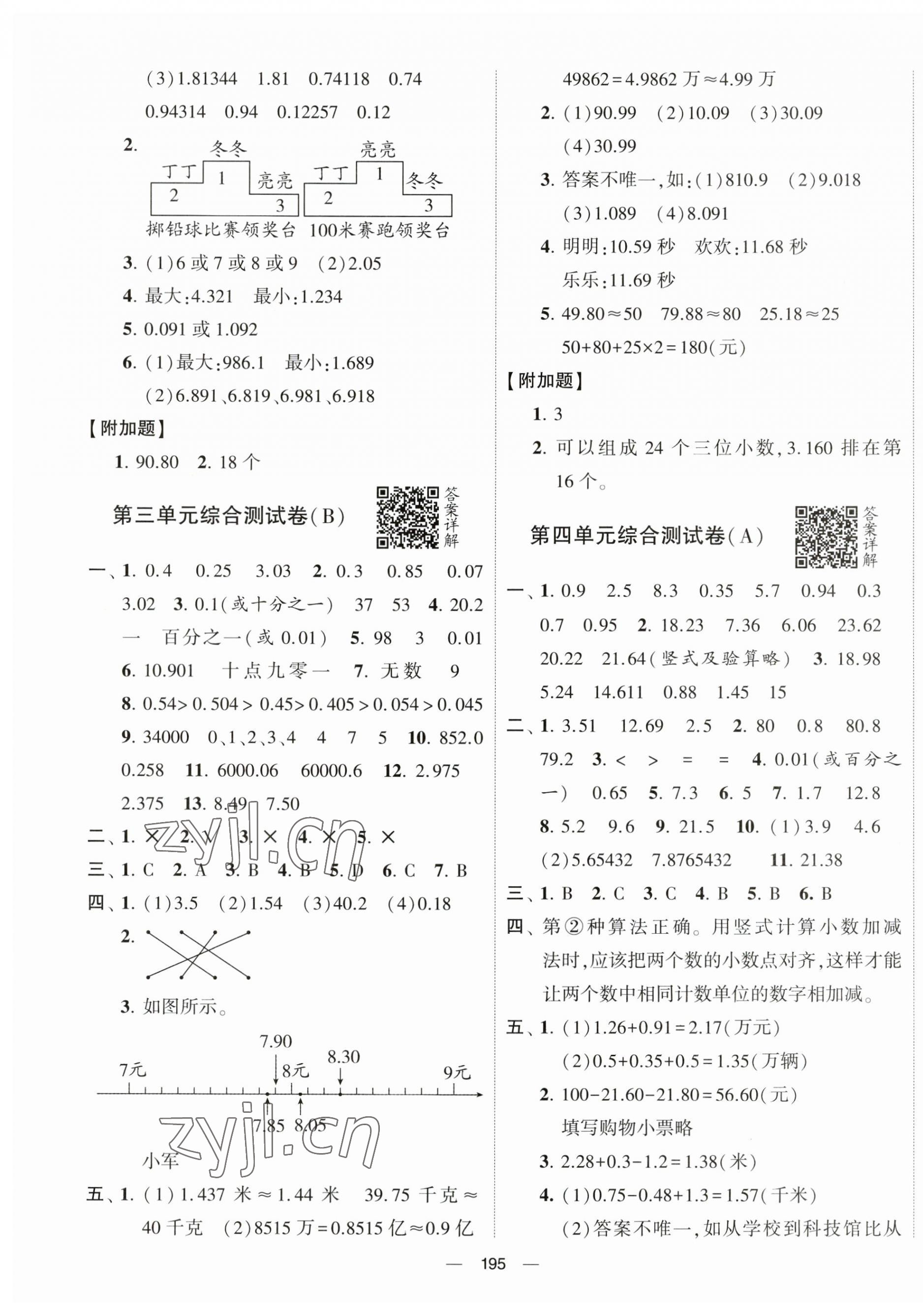 2023年学霸提优大试卷五年级数学上册江苏版 第3页