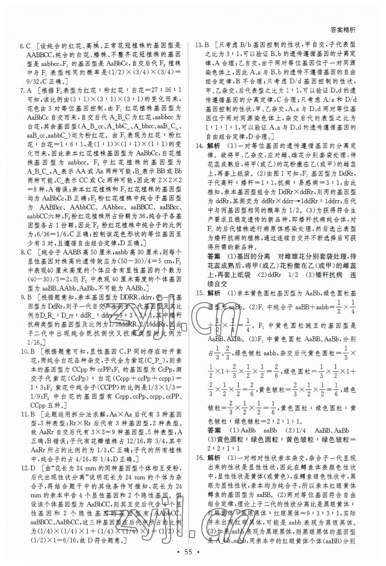 2023年暑假作业黑龙江教育出版社高一生物 第3页