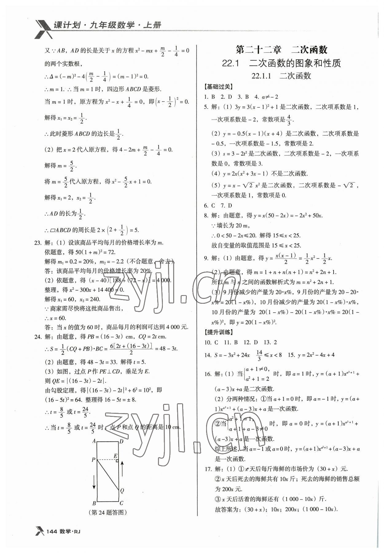 2023年全优点练课计划九年级数学上册人教版 第10页