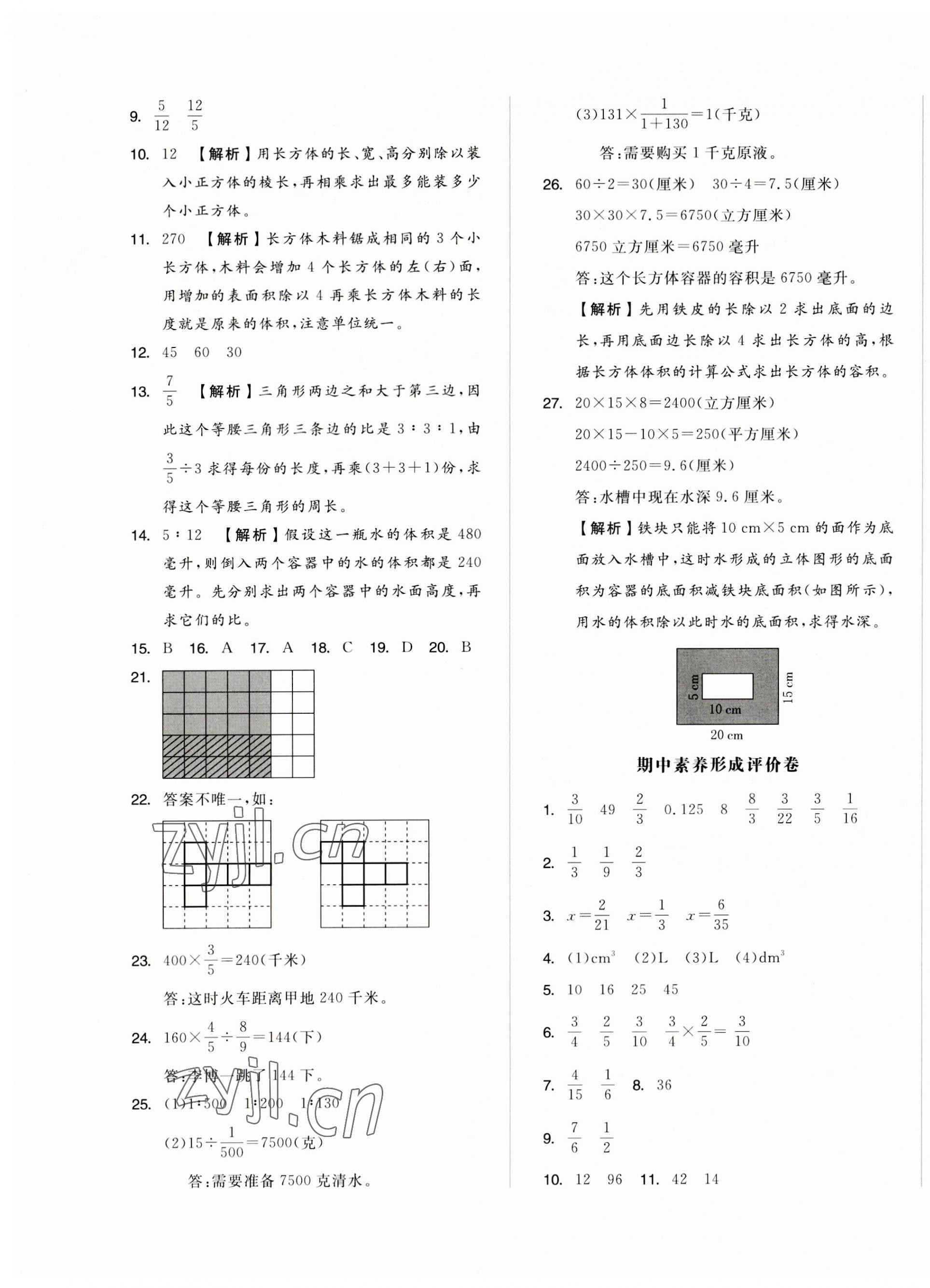 2023年全品小復(fù)習(xí)六年級(jí)數(shù)學(xué)上冊(cè)蘇教版 第5頁