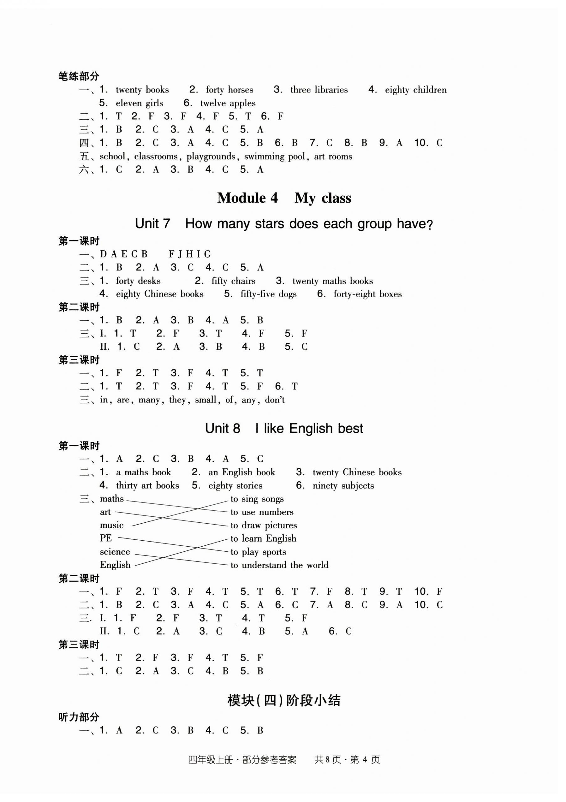 2023年雙基同步導(dǎo)學(xué)導(dǎo)練四年級英語上冊教科版廣州專版 第4頁