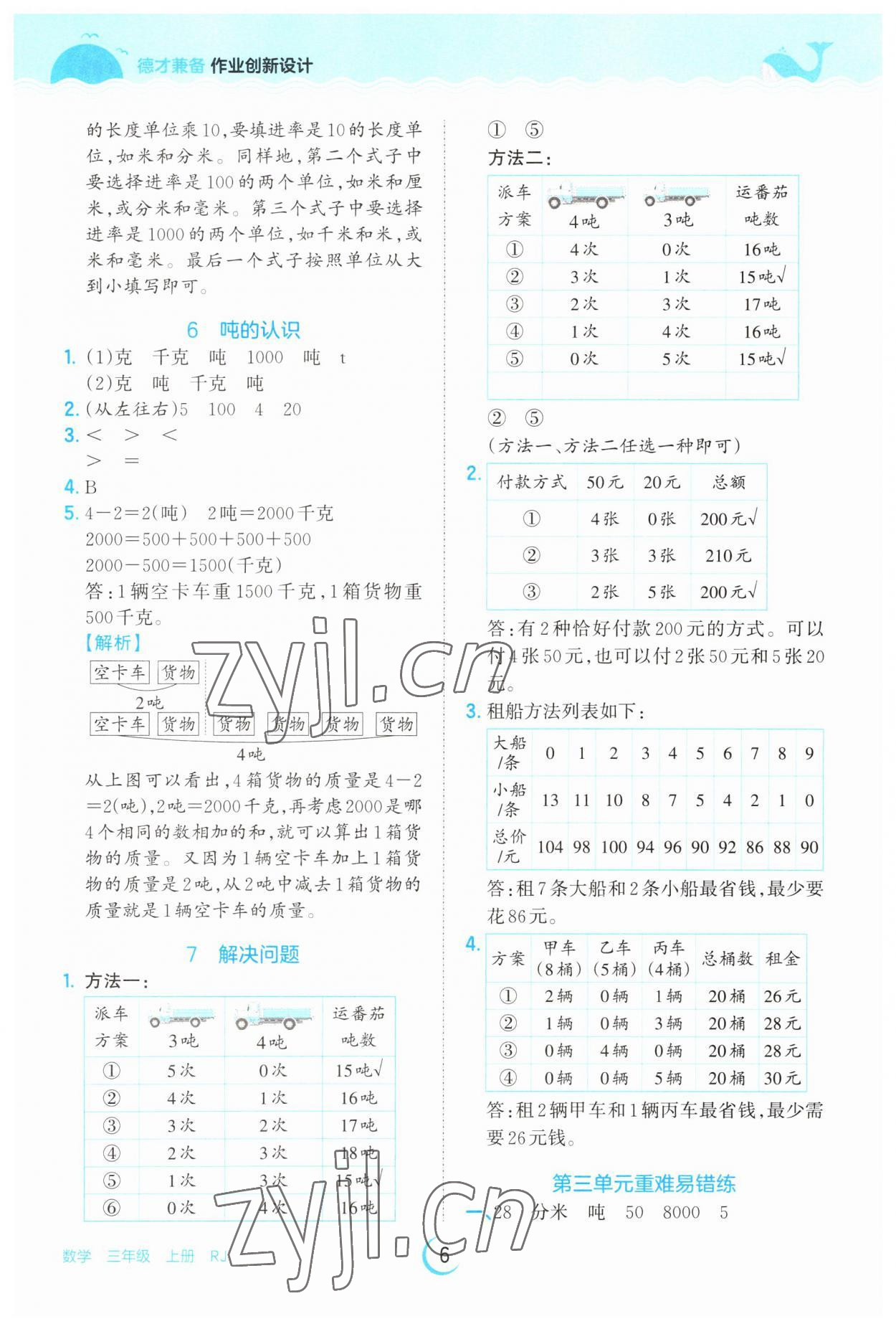 2023年王朝霞德才兼?zhèn)渥鳂I(yè)創(chuàng)新設(shè)計(jì)三年級(jí)數(shù)學(xué)上冊(cè)人教版 第6頁(yè)