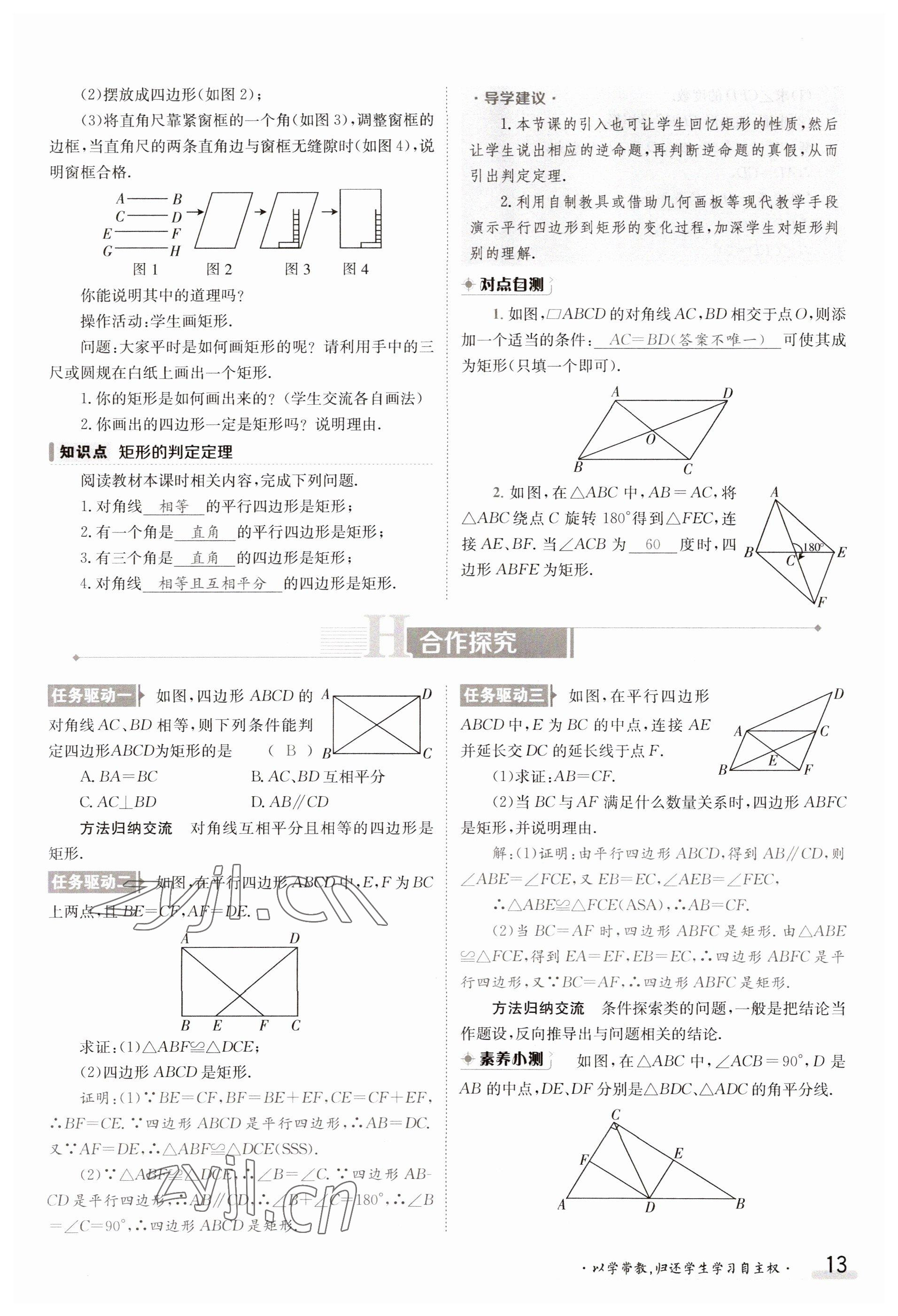 2023年金太阳导学案九年级数学北师大版 参考答案第13页