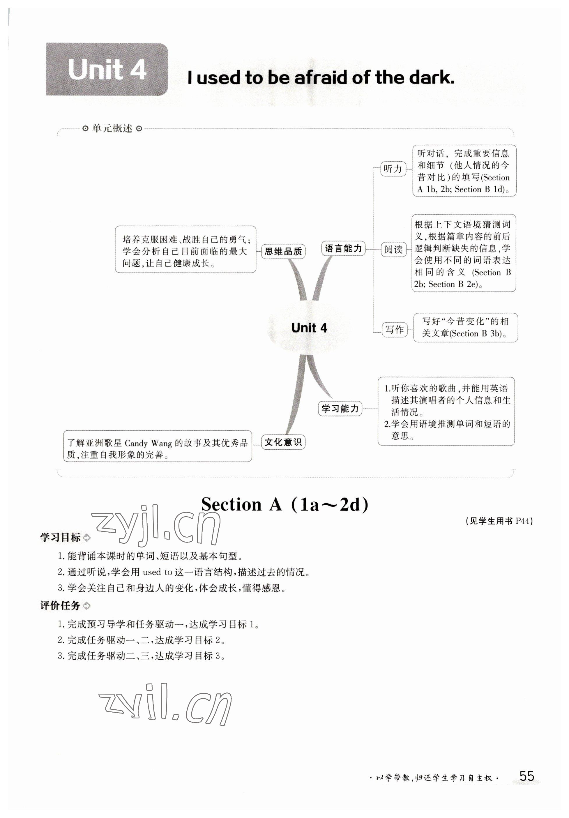 2023年金太陽導學案九年級英語人教版 參考答案第55頁