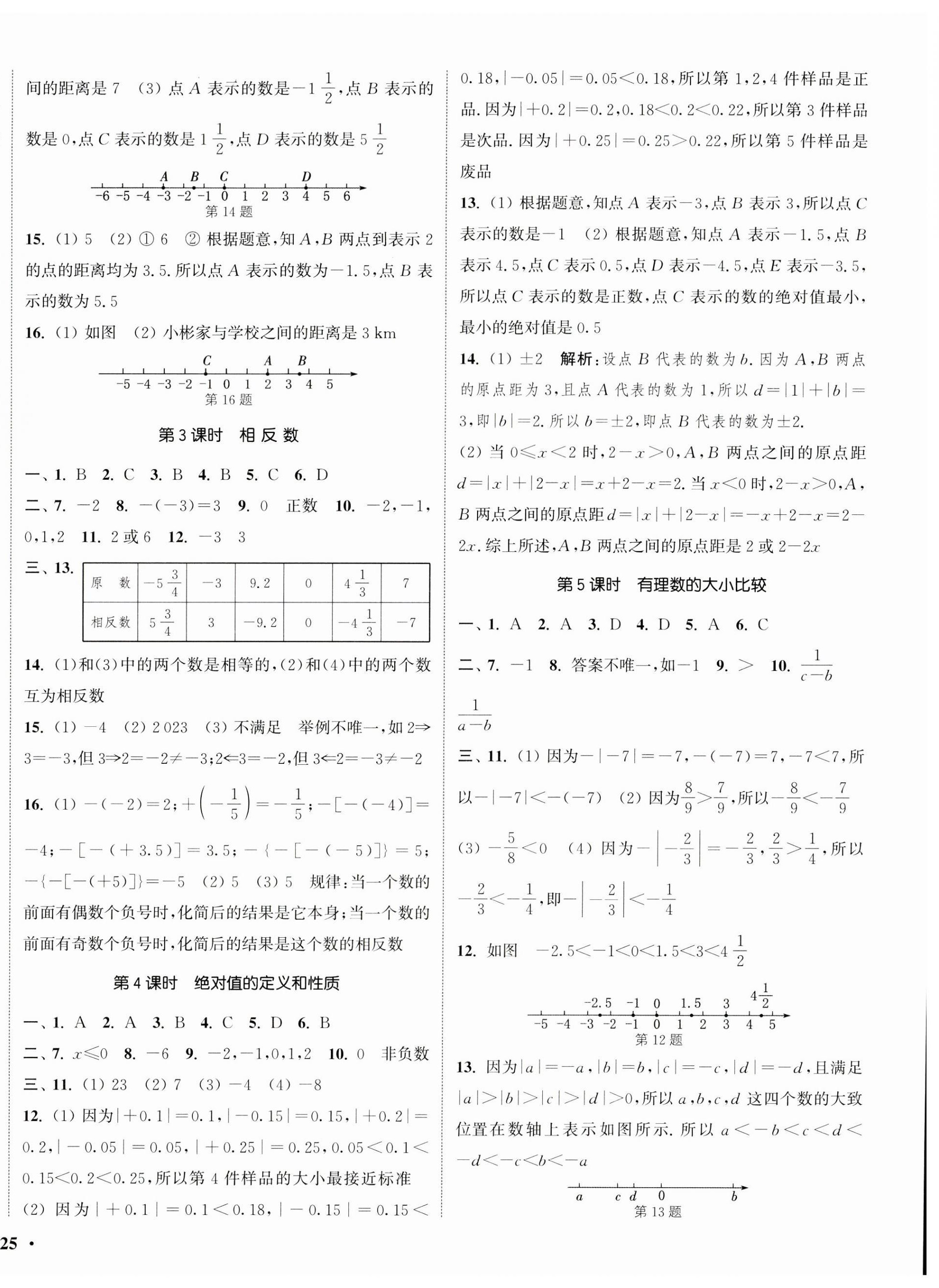 2023年通城學(xué)典活頁檢測(cè)七年級(jí)數(shù)學(xué)上冊(cè)人教版 第2頁