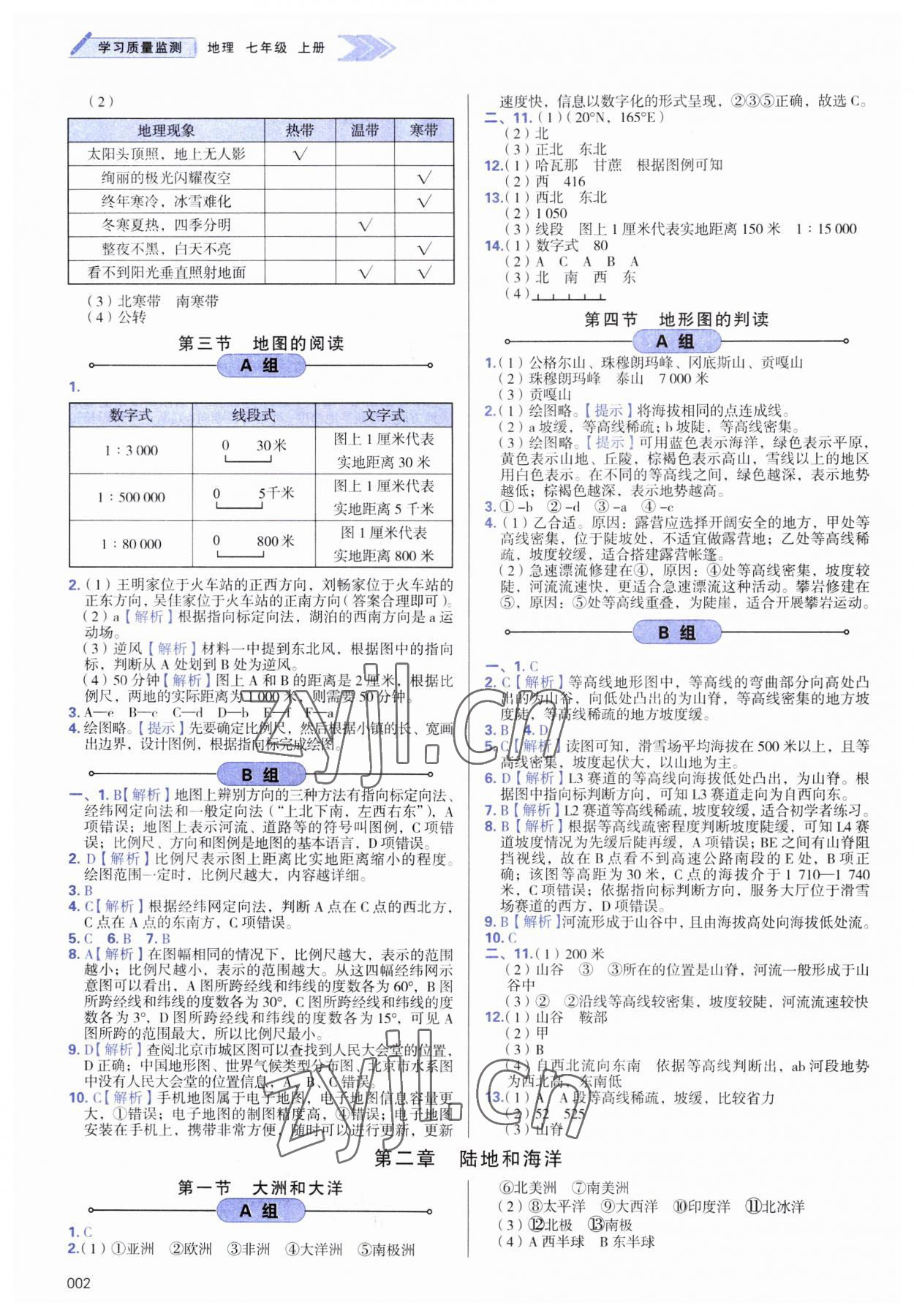 2023年學(xué)習(xí)質(zhì)量監(jiān)測七年級(jí)地理上冊(cè)人教版 第2頁