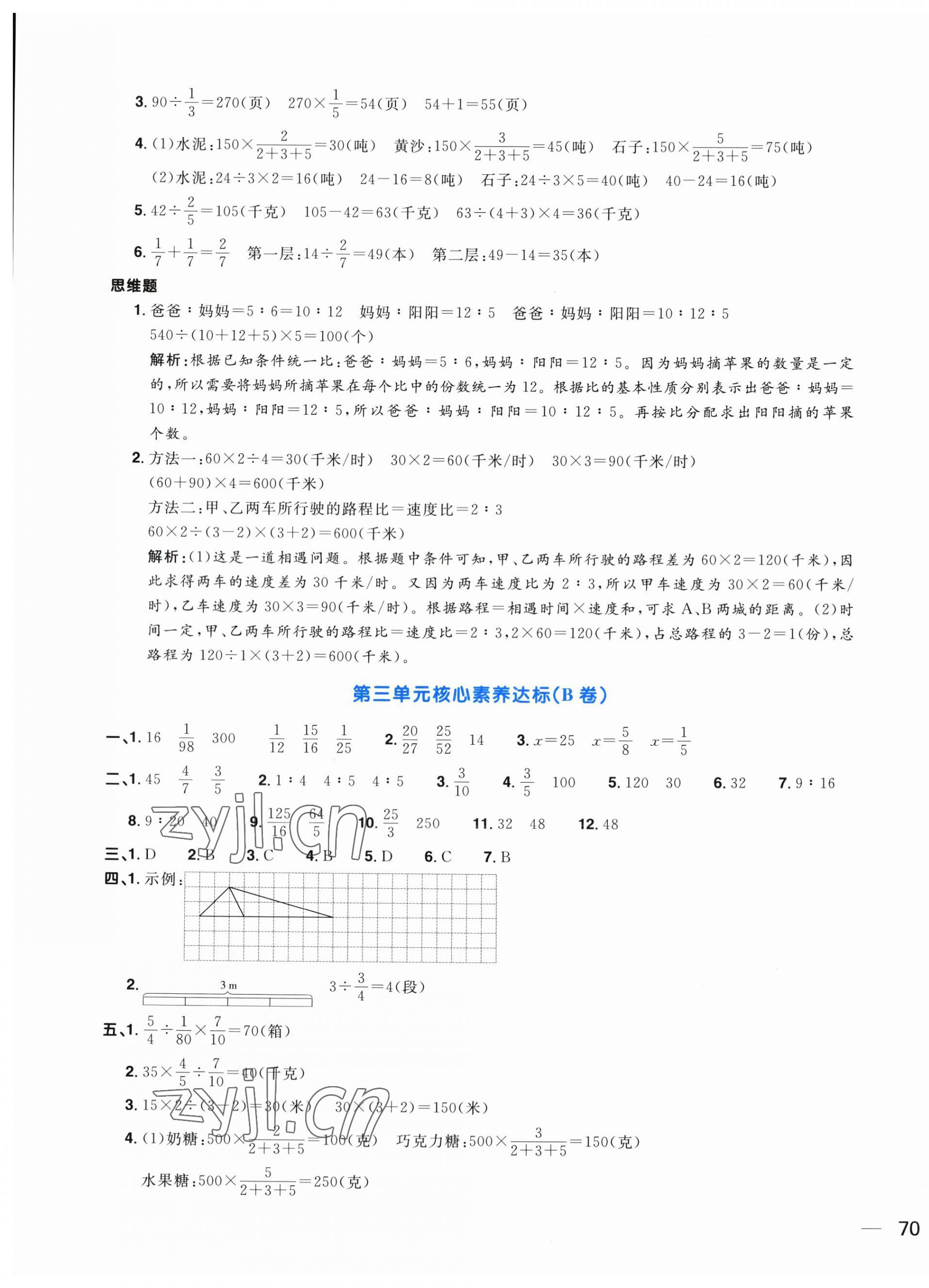 2023年阳光同学一线名师全优好卷六年级数学上册苏教版 第7页