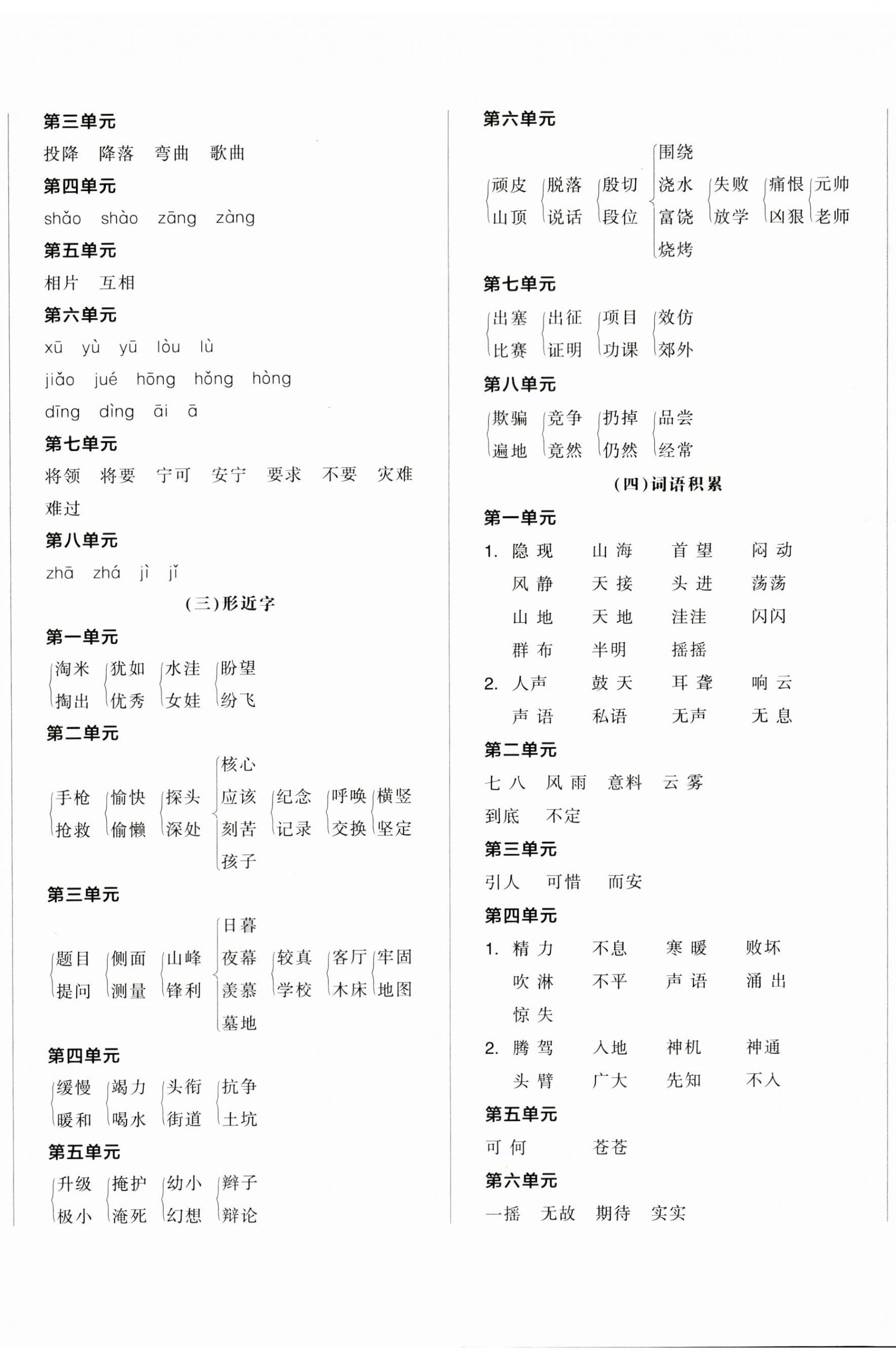 2023年全品小復(fù)習(xí)四年級(jí)語(yǔ)文上冊(cè)人教版江蘇專版 第2頁(yè)