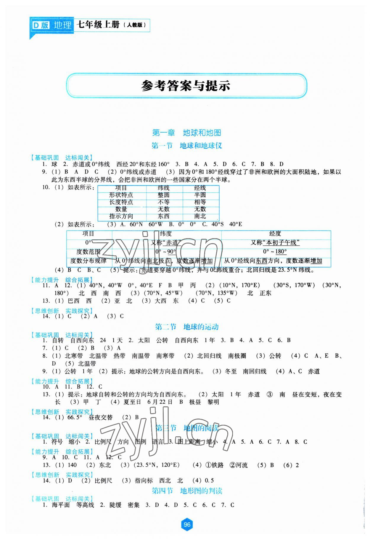 2023年新課程能力培養(yǎng)七年級地理上冊人教版大連專版 第1頁