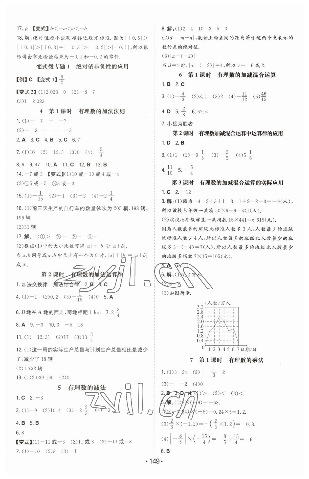 2023年一本初中同步一本训练方案七年级数学上册北师大版 第3页