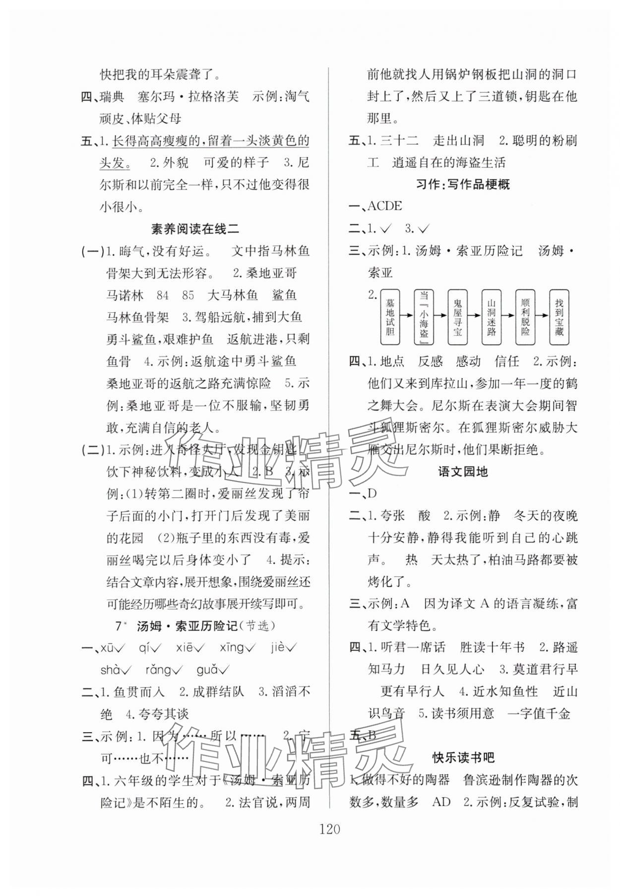 2024年阳光课堂课时作业六年级语文下册人教版 第4页